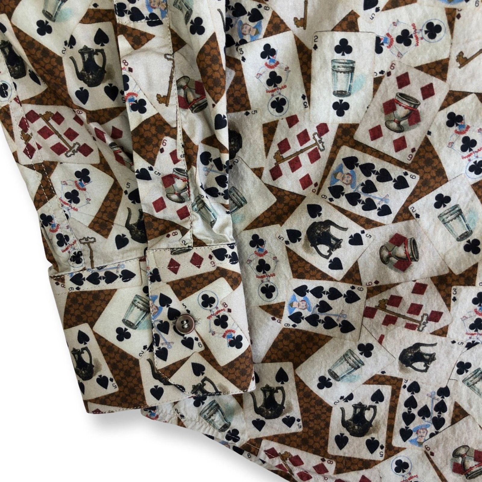 Dolce & Gabbana Dolce & Gabbana Playing Cards Logo Shirt Size US S / EU 44-46 / 1 - 4 Thumbnail