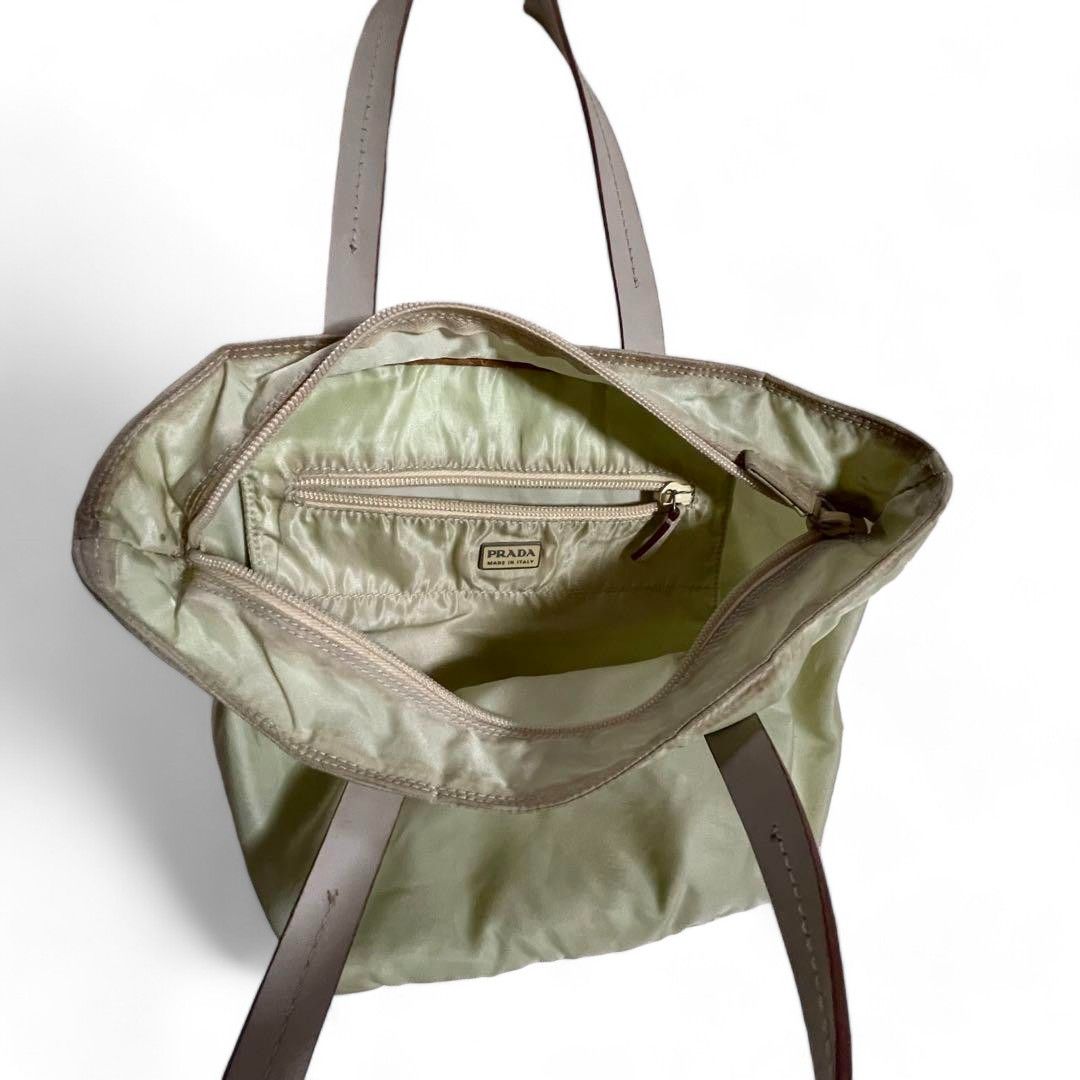 Prada Prada - Tessuto Basic Nylon Lino Beige Handbag City Card Size ONE SIZE - 5 Thumbnail