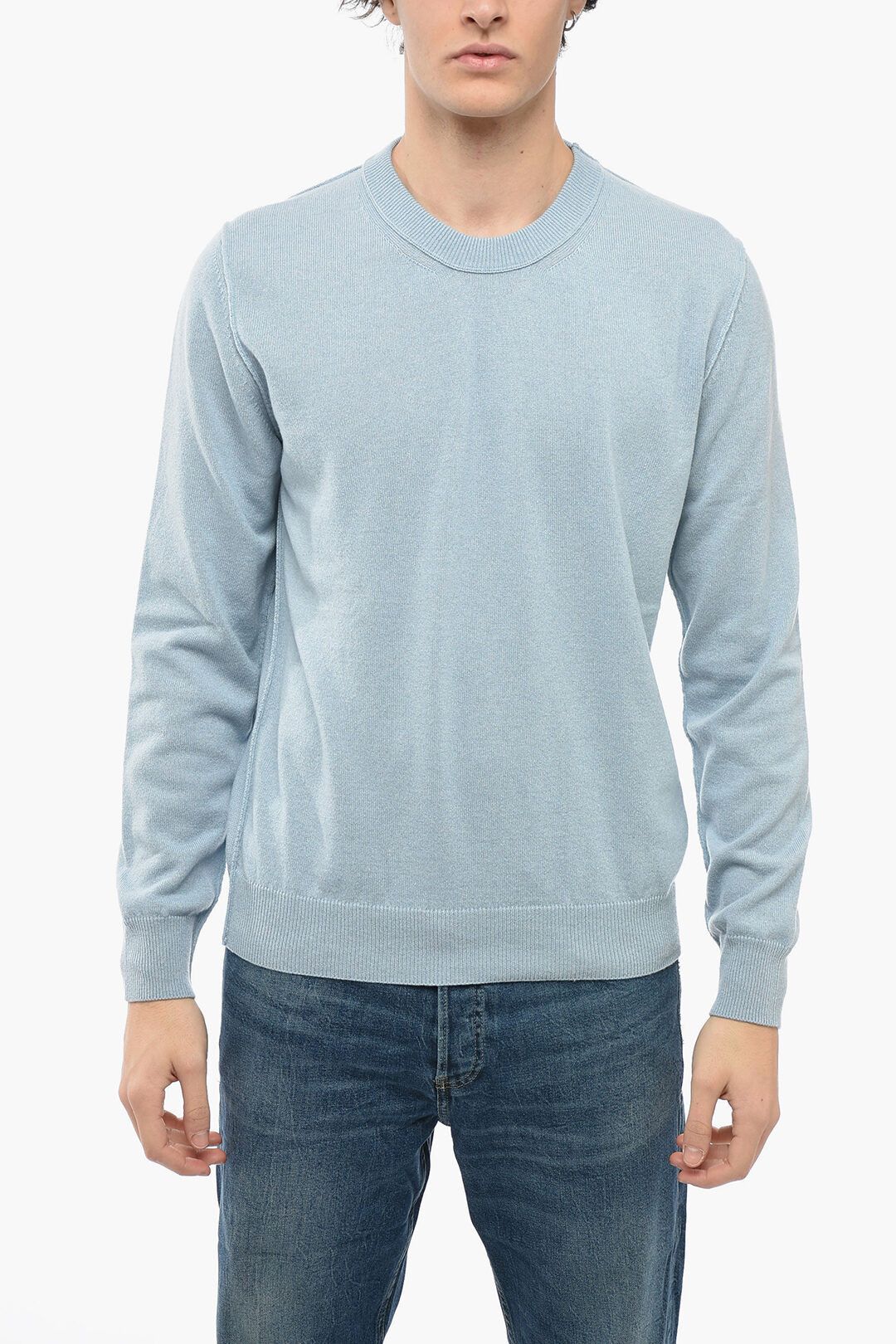 Maison Margiela og1mm0625 Cashmere Cardigan in Light Blue Size US XL / EU 56 / 4 - 1 Thumbnail