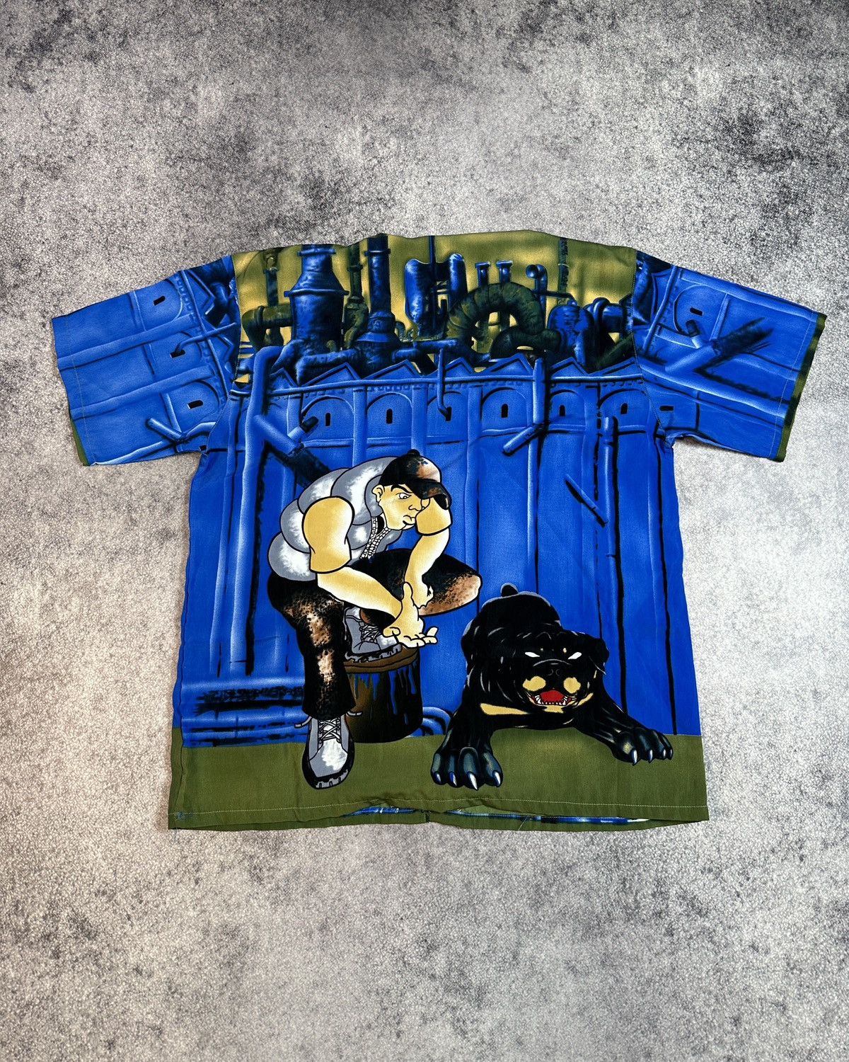 Vintage Y2K Dog Casual Shirt 90s Streetwear Vintage Style Rap VTg Size US XL / EU 56 / 4 - 4 Thumbnail