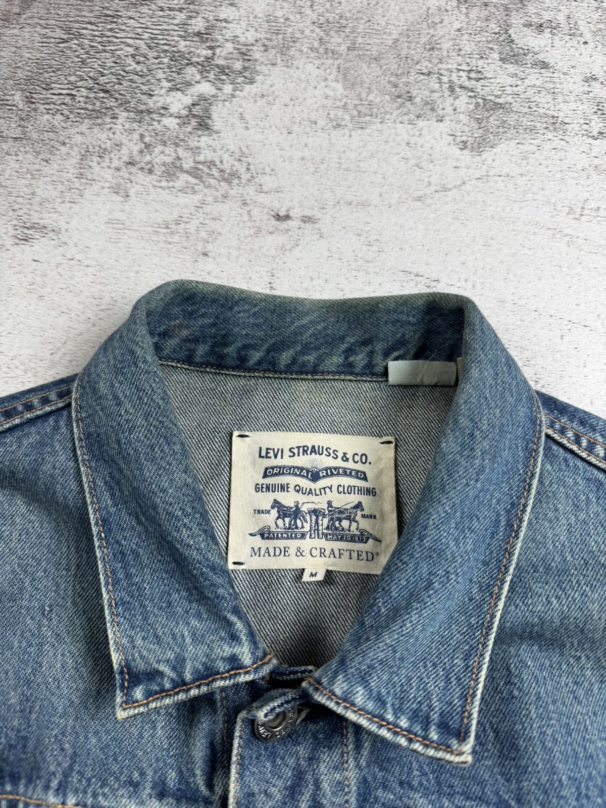Levi's Made & Crafted Levis Made Crafted Pleated Front Type Work Blue Men’s Trucker Denim Jeans Jacket Size US M / EU 48-50 / 2 - 10 Thumbnail