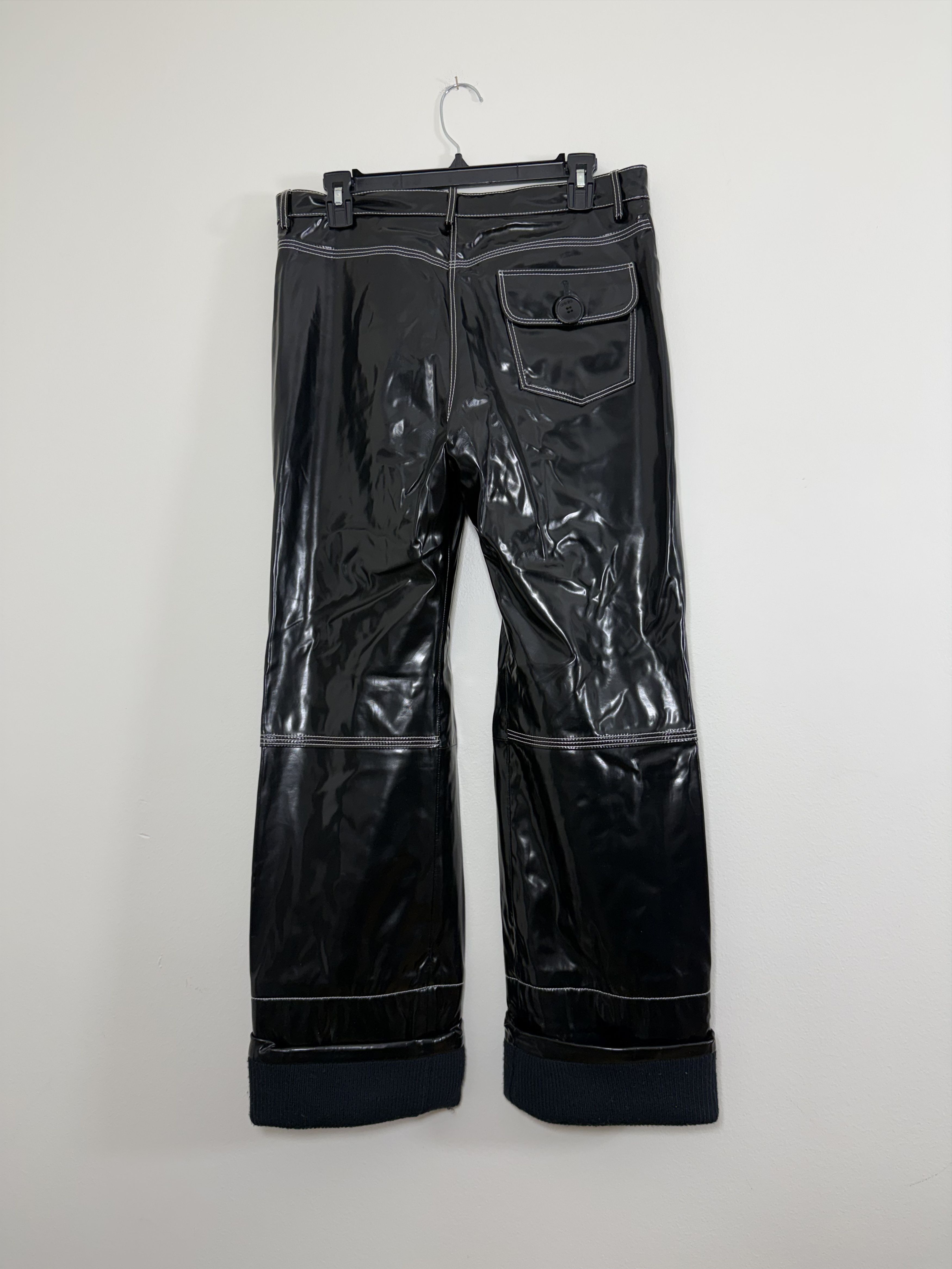 Wales Bonner FW18 Rubberized Turnup Trousers Size US 30 / EU 46 - 2 Thumbnail