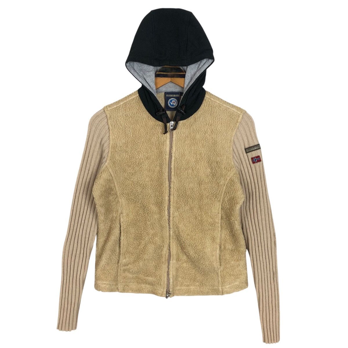 Napapijri Napapijri Hooded Fleece Sweater Zip Up Sweatshirt Size S / US 4 / IT 40 - 1 Thumbnail