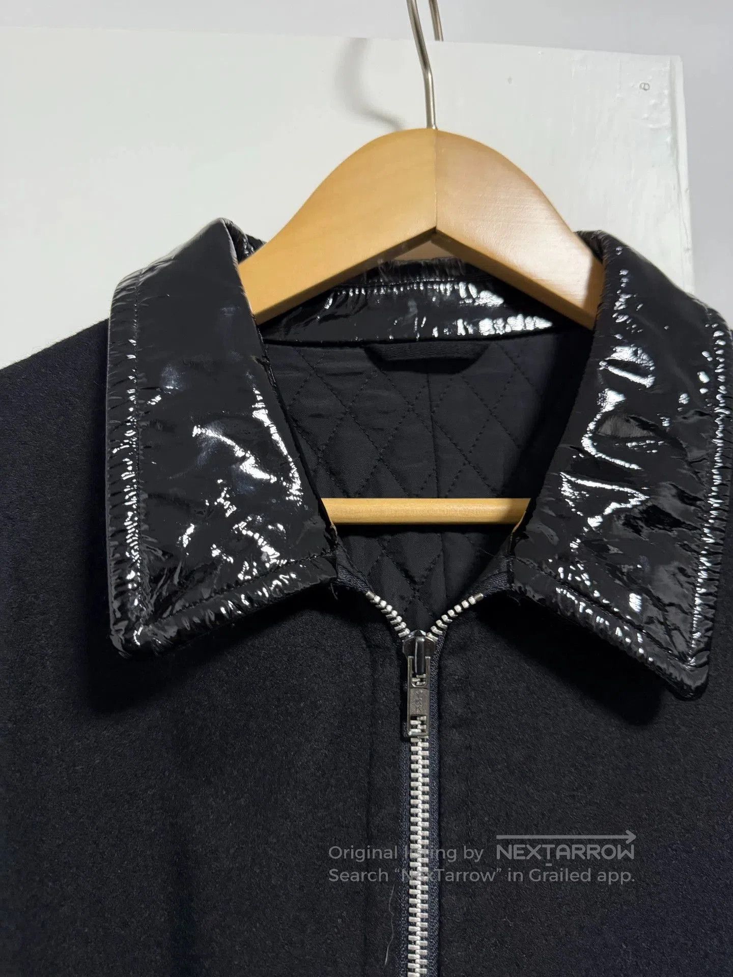Comme des Garcons CDG 1996AW Patent Collar Wool Coat Jacket. Size US M / EU 48-50 / 2 - 2 Thumbnail