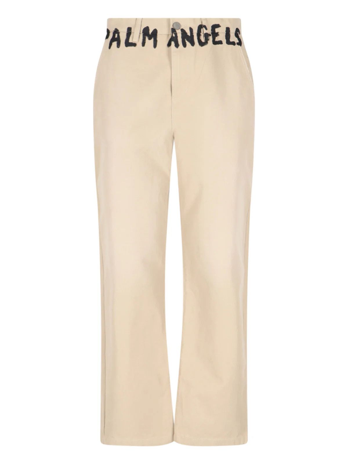 Palm Angels o1y0325 Logo Casual Pant in Beige Size US 34 / EU 50 - 1 Thumbnail
