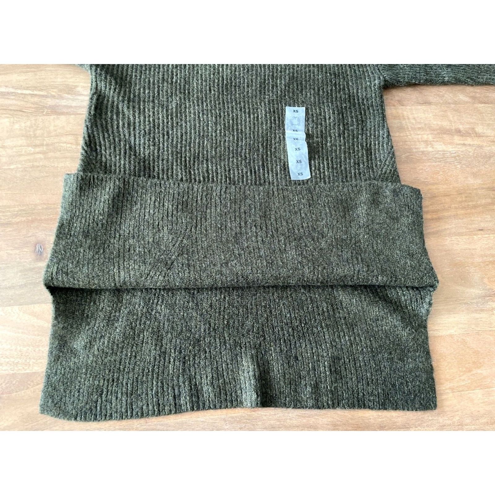 Old Navy Old Navy Pullover Sweater Women XS Green Knit Ribbed - Long Sleeve, Crew/NV? Size XS / US 0-2 / IT 36-38 - 6 Thumbnail