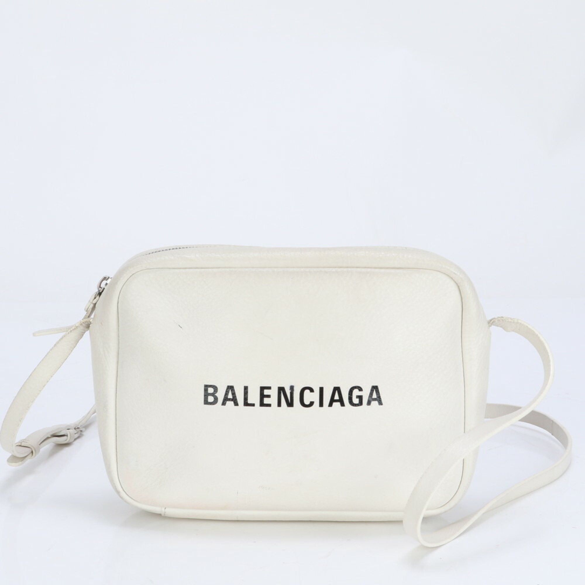 Balenciaga Everyday Camera Bag 489812 Leather Shoulder Handbag Tote Women's in White