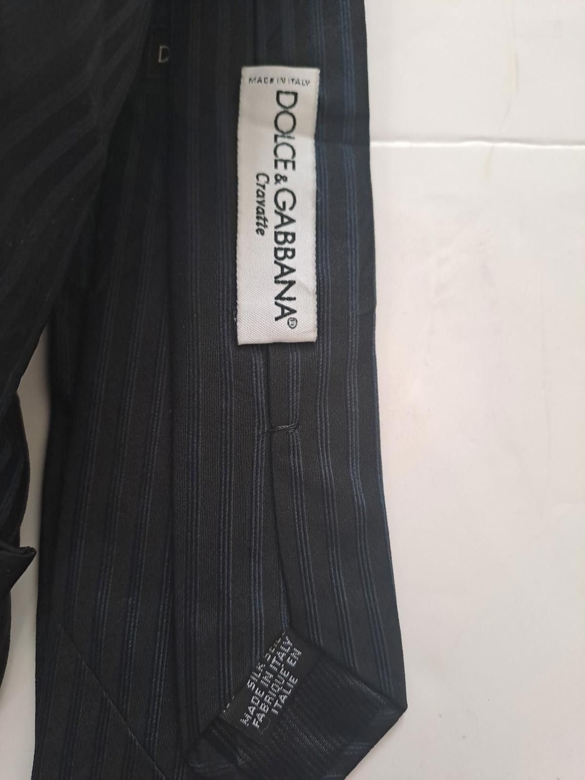 Dolce & Gabbana Dolce Gabbana Cravatte Black Striped Silk Tie Made In Italy Size ONE SIZE - 4 Thumbnail