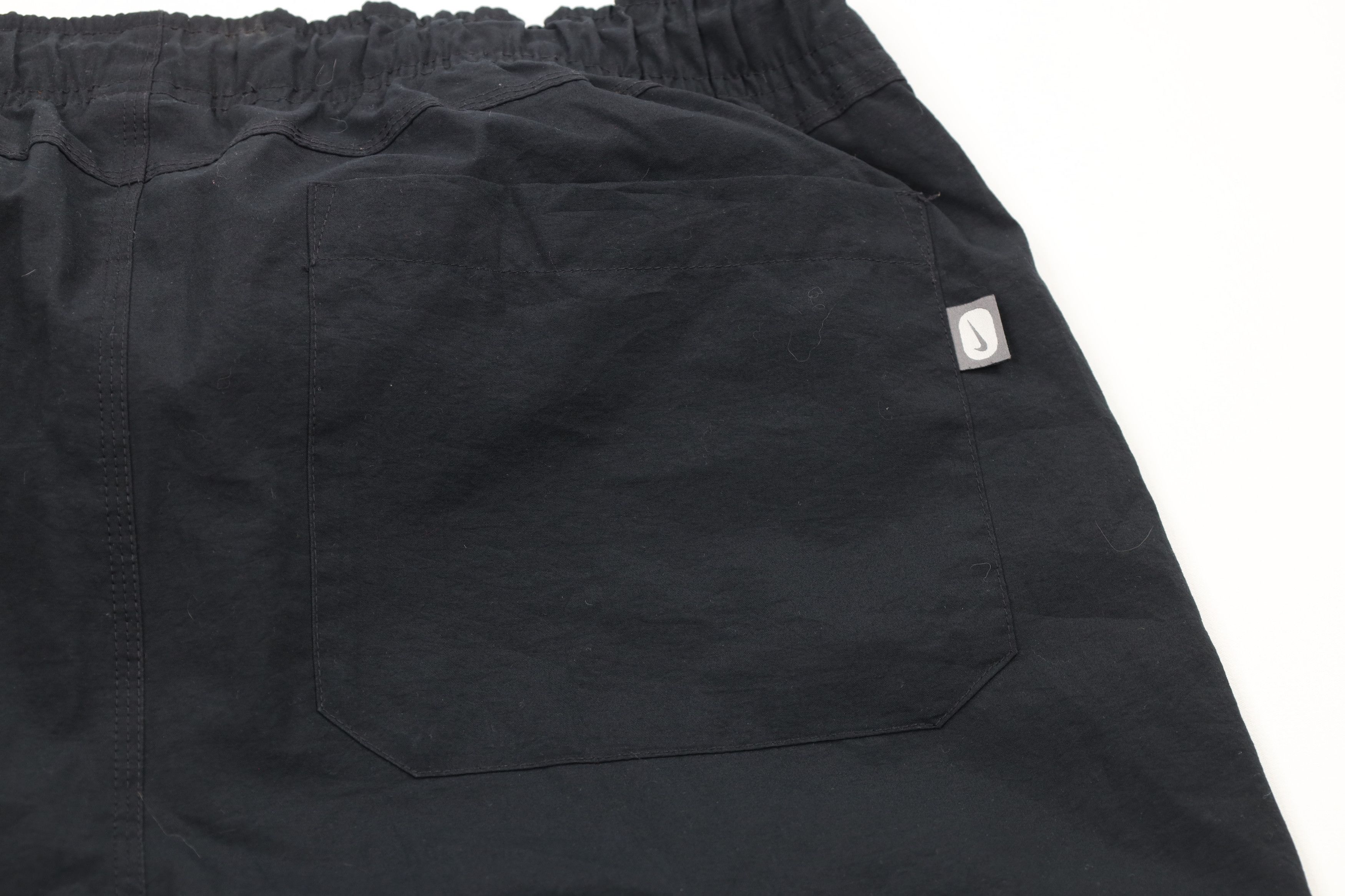 Nike × Vintage Vintage Nike Travis Scott Mini Swoosh Wide Leg Pants Black Size US 36 / EU 52 - 12 Thumbnail