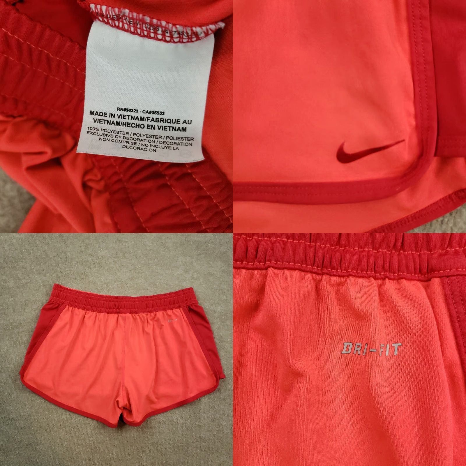 Nike Nike Dri Fit Shorts Womens Red Large Elastic Waist Athletic Running Polyester Size 36" / US 14 / IT 50 - 8 Thumbnail