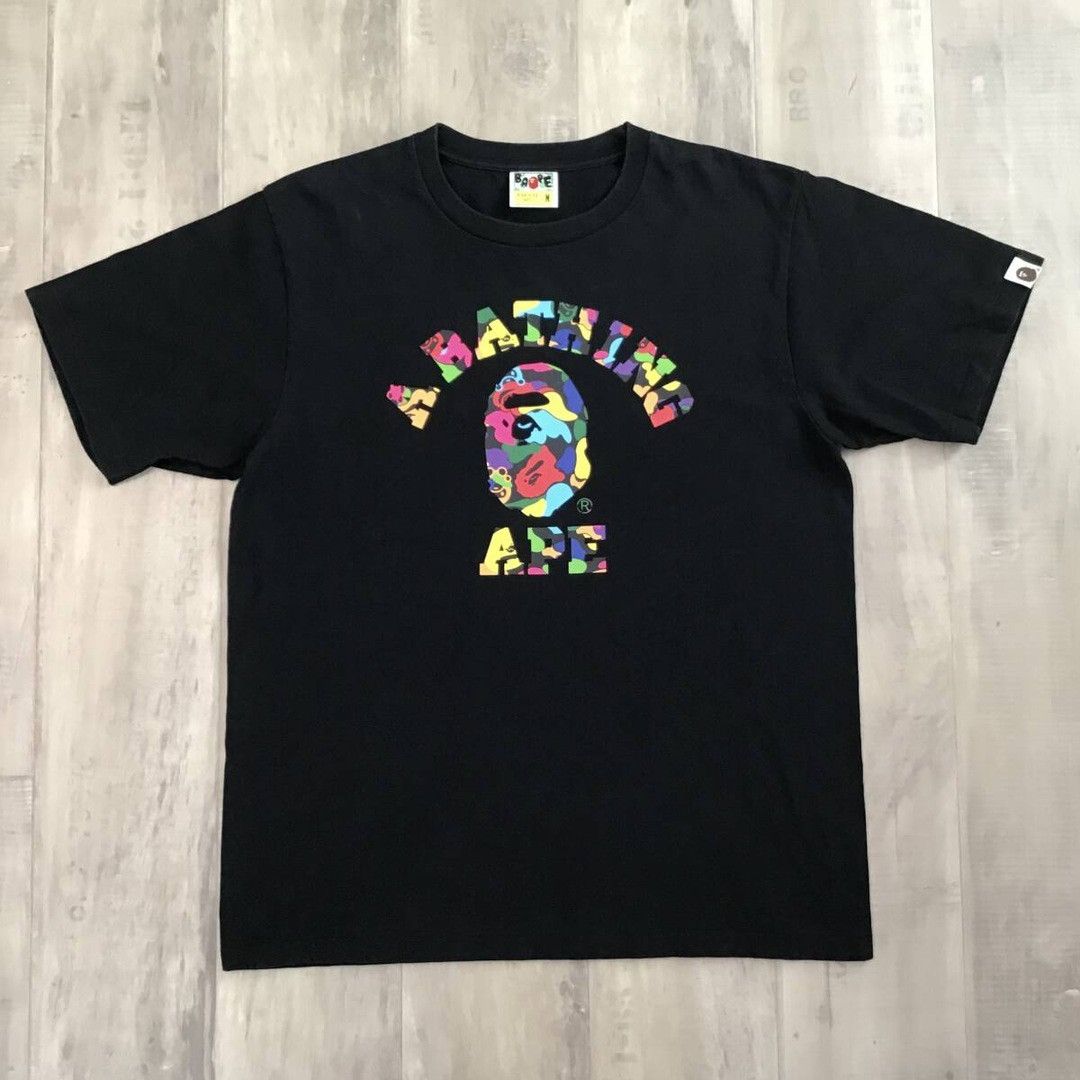 Bape BAPE MILO multi camo college logo T-shirt a bathing ape Size US M / EU 48-50 / 2 - 2 Thumbnail