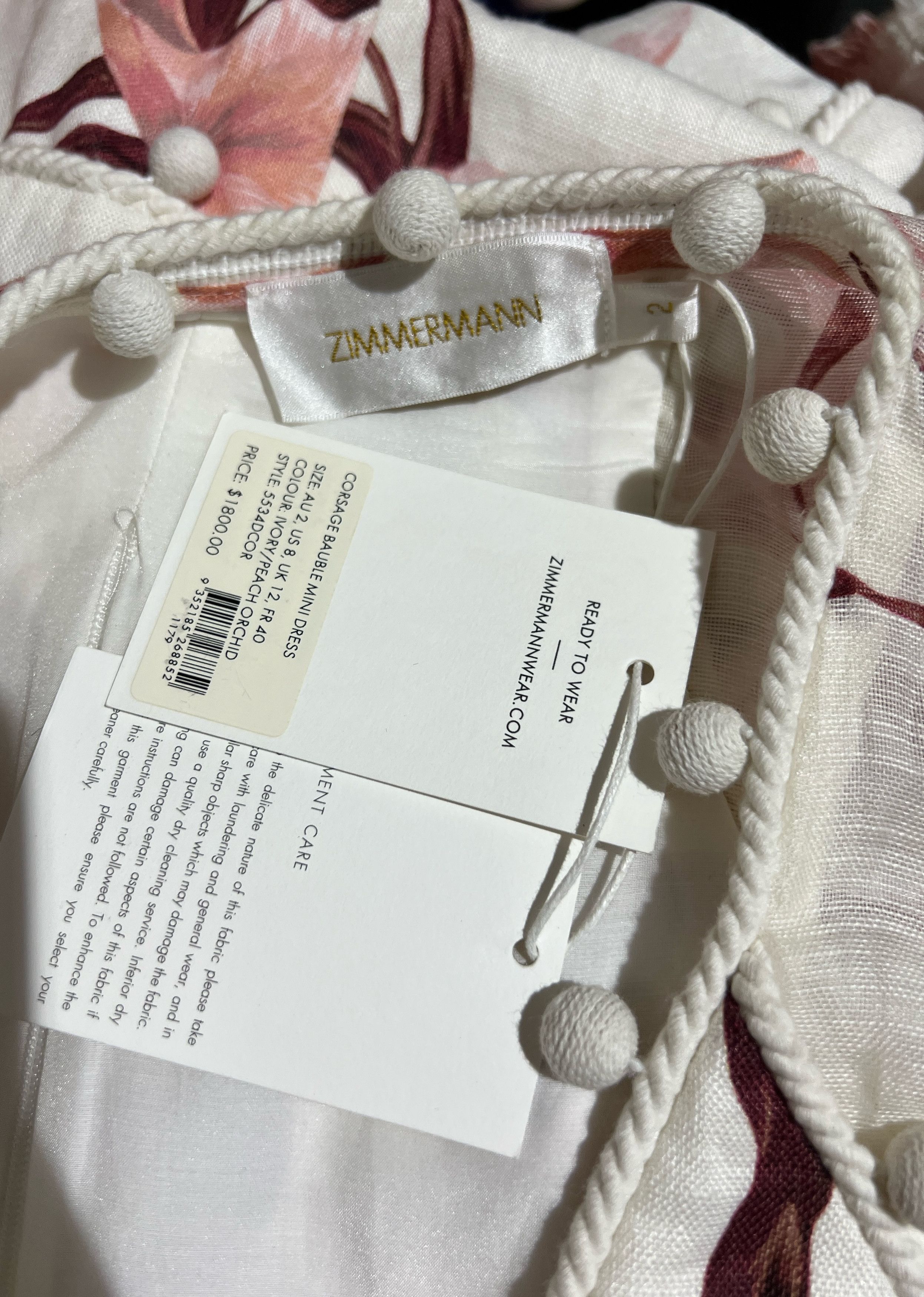 Zimmermann Corsage Bauble Mini Dress Size M / US 6-8 / IT 42-44 - 7 Thumbnail