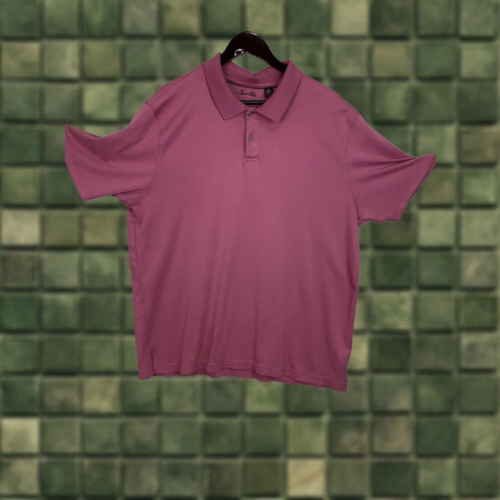 Tasso Elba Tasso Elba Polo Shirt Mens XL 100% Supima Cotton Soft Blush Pink Short Sleeve Collared Polo Shirt XL11840 Size US XL / EU 56 / 4 - 1 Thumbnail