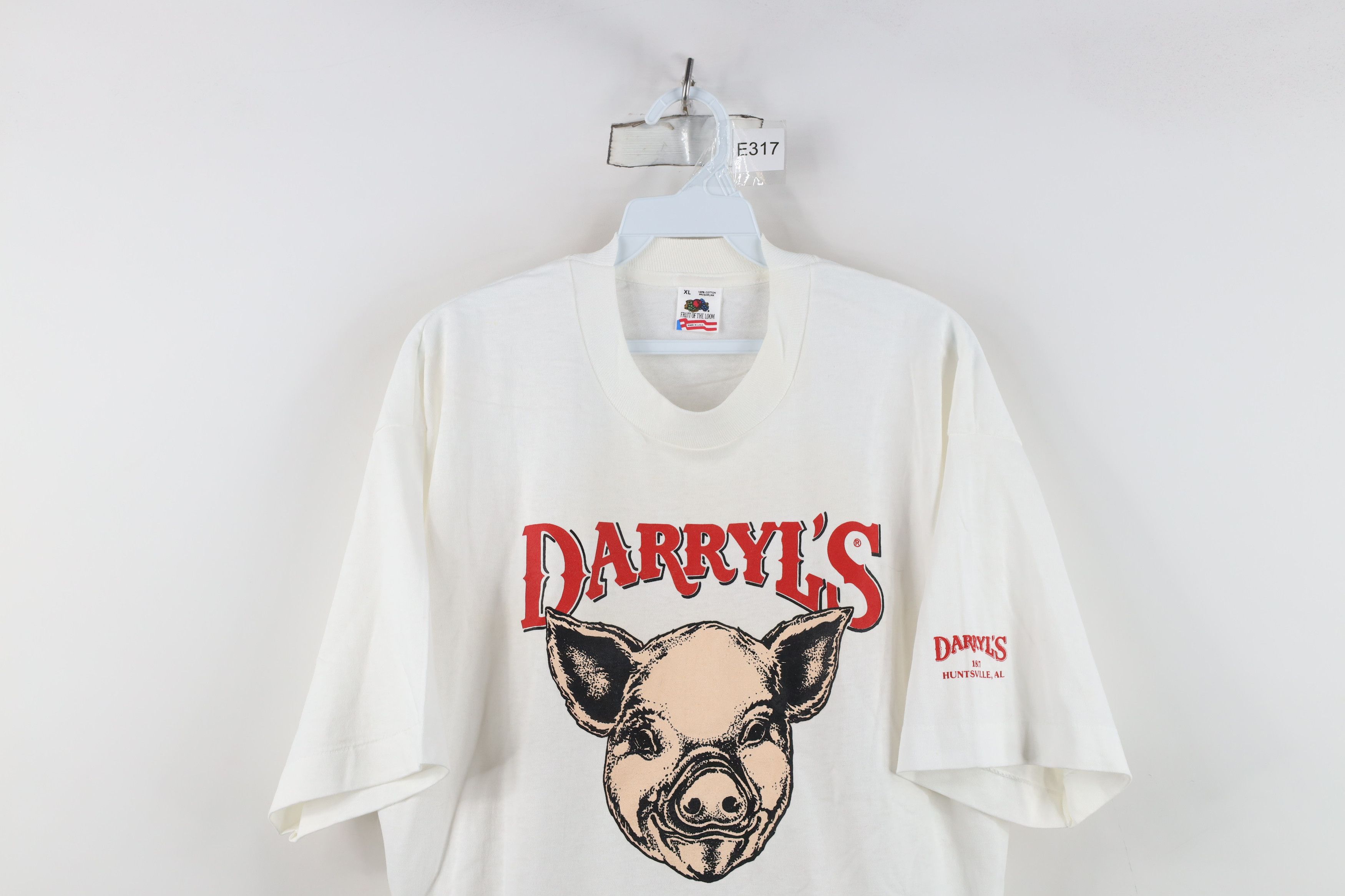 Vintage Vintage 90s Streetwear Love Me Tender Pig T-Shirt USA Size US XL / EU 56 / 4 - 2 Thumbnail
