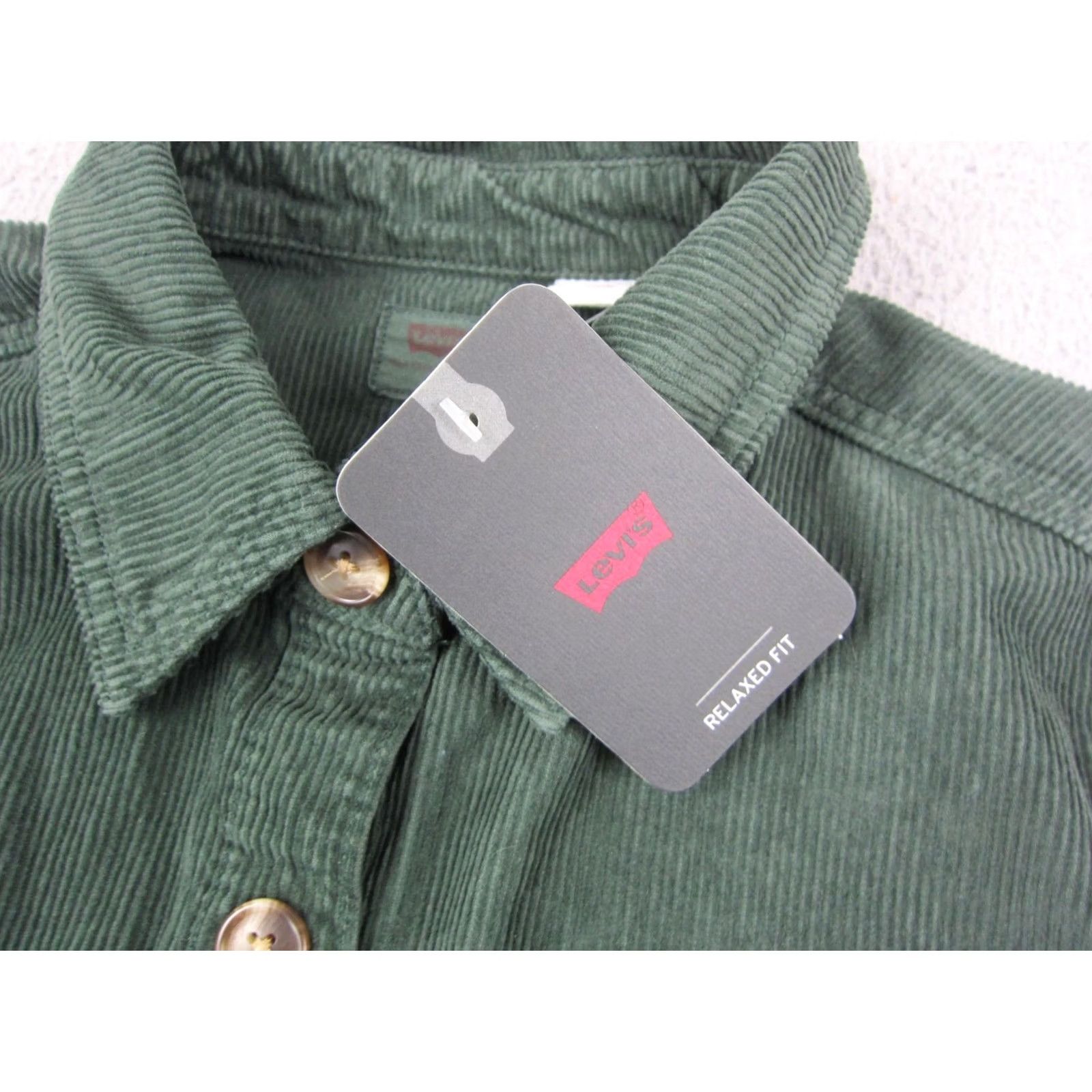 Levi's Levi's Shirt Women Large Green Corduroy Western Button Cowgirl Rodeo Classic NWT Size L / US 10 / IT 46 - 4 Thumbnail