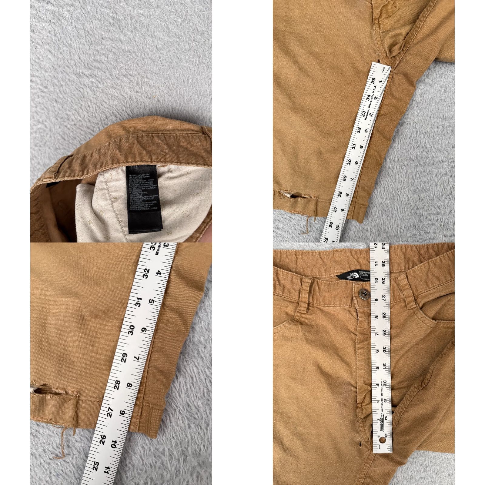 The North Face VINTAGE The North Face Shorts Men 34 Brown Chino 100% Cotton Twill Hiking Casual Outdoor 90s Mens Size US 34 / EU 50 - 8 Thumbnail