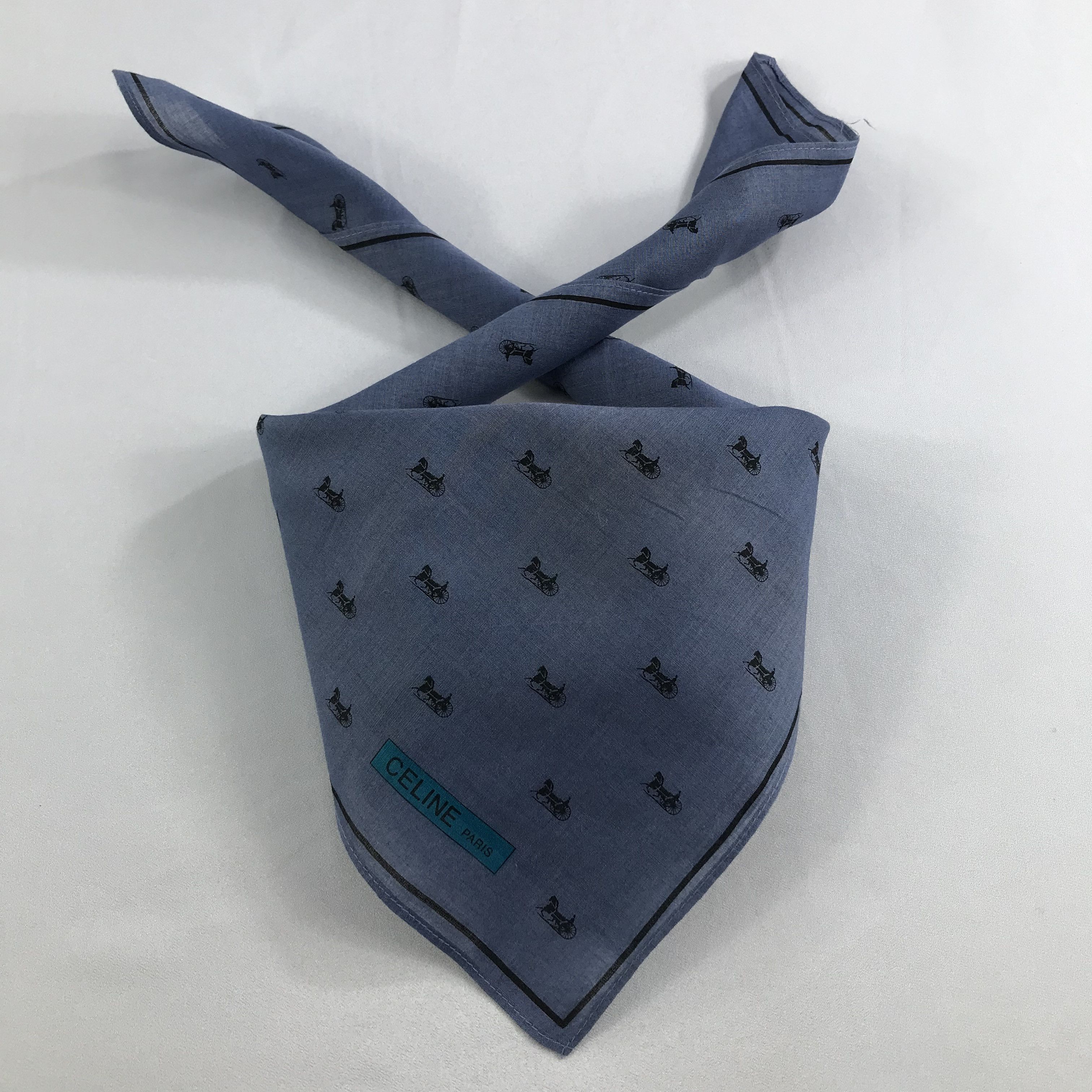 Celine × Vintage Celine Bandana / Handkerchief / Neckerchief - S2622 Size ONE SIZE - 3 Thumbnail