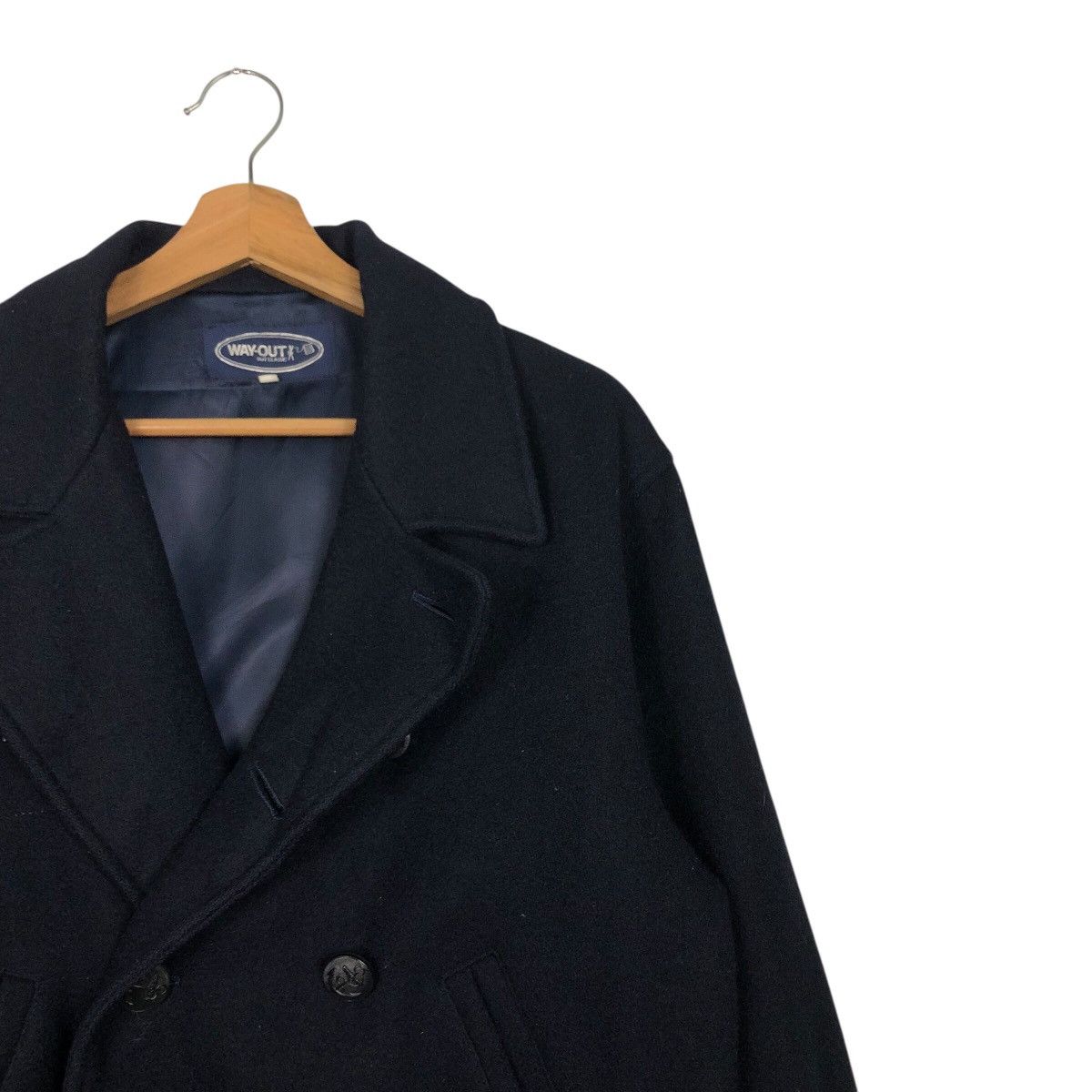 Japanese Brand × Vintage 📌Rich Blue Vintage Wool Bomber Jacket Way Out Double Breast Size US M / EU 48-50 / 2 - 7 Thumbnail