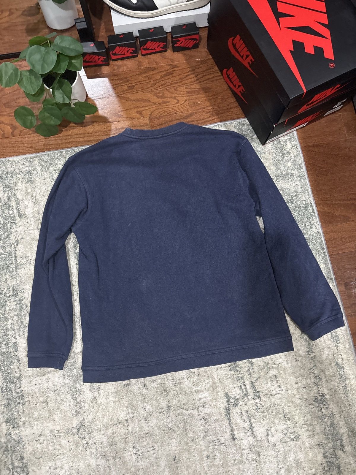 Nike × Vintage Navy nike crewneck Size US M / EU 48-50 / 2 - 2 Thumbnail