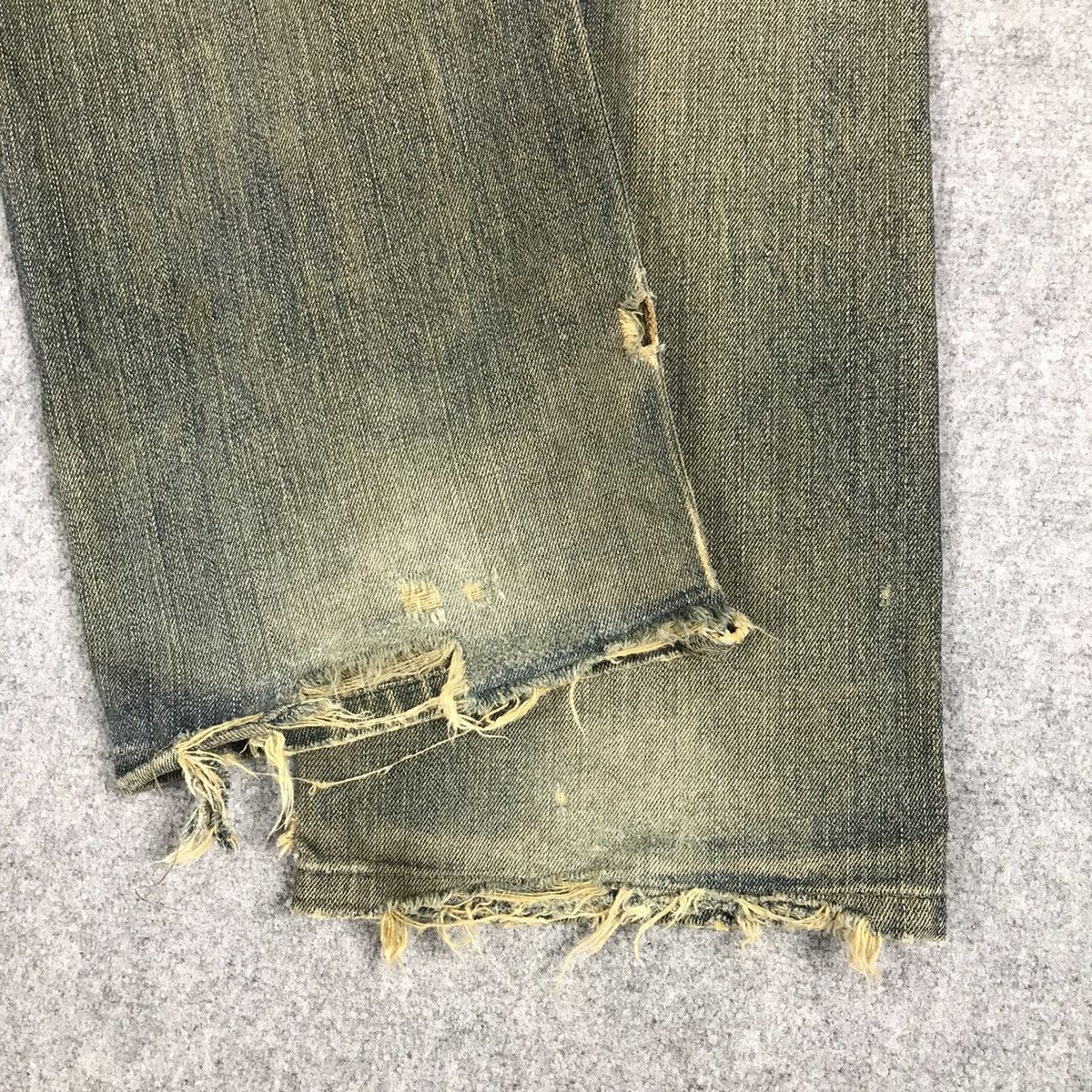 Japanese Brand RIPPED DISTRESSED RUST DENIM EDWIN JAPAN DENIM PANTS Size US 28 / EU 44 - 13 Thumbnail