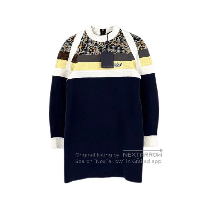 Louis Vuitton Louis Vuitton Blue and yellow floral badge logo hoodie dre Size S / US 4 / IT 40 - 1 Thumbnail
