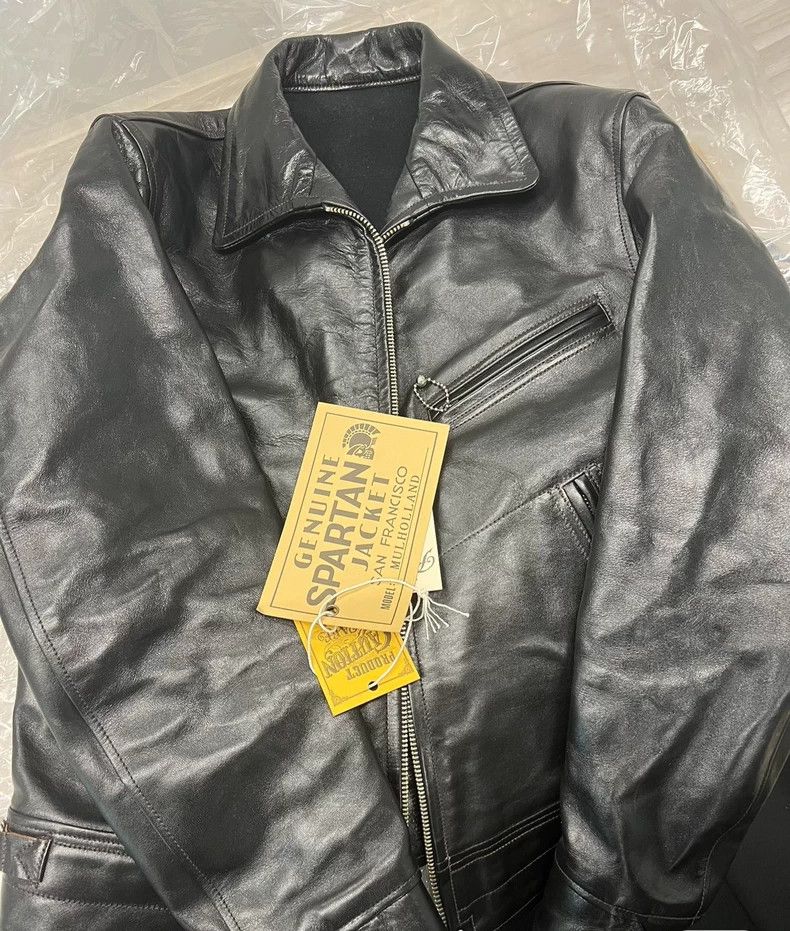 Freewheelers freewheelers Vintage Black Tea-Core Horsehide Biker Jacket Size US XXS / EU 40 - 8 Thumbnail
