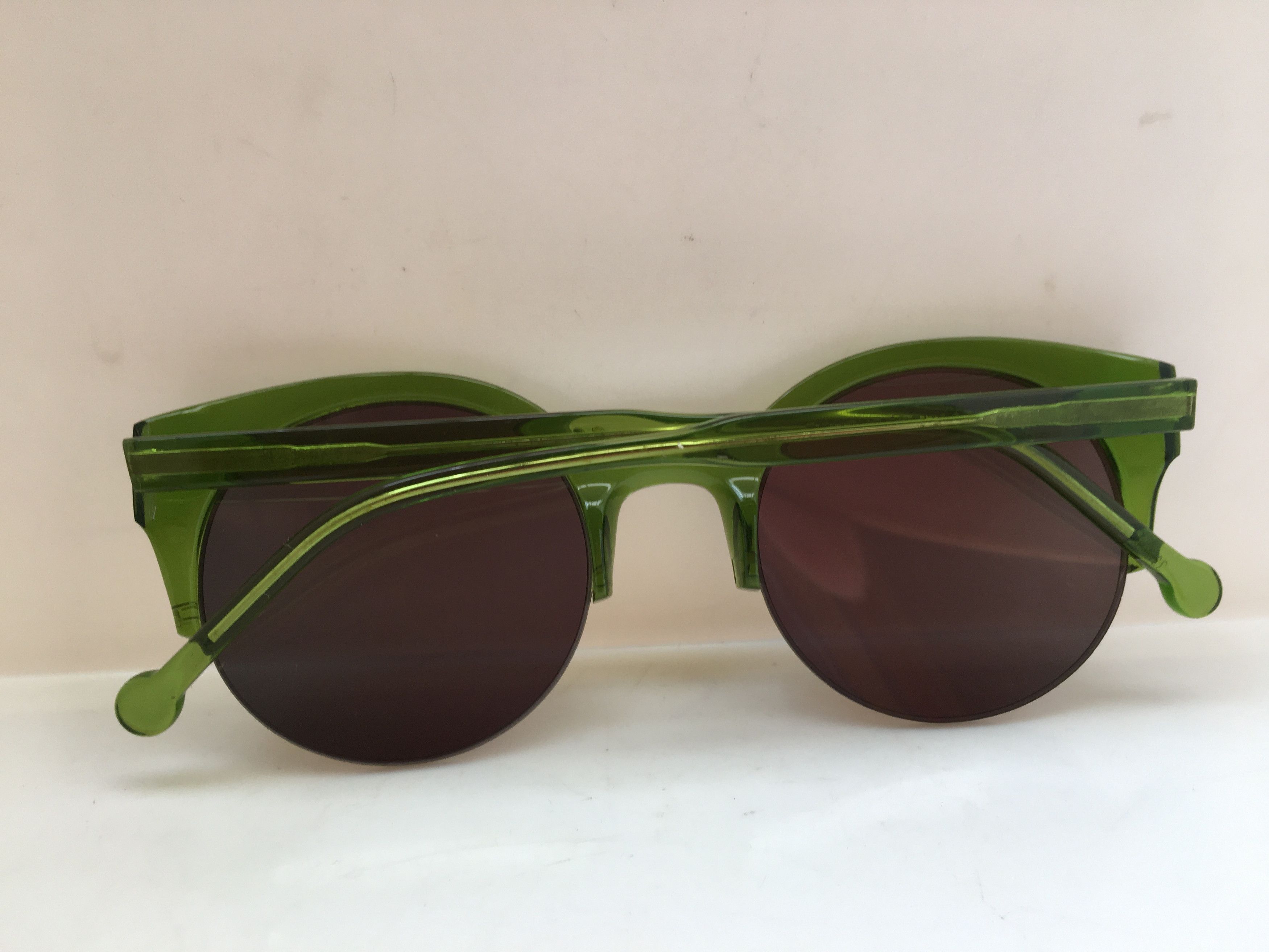 Retrosuperfuture Retro Super Future Green Half Rim Cateye Sunglasses Itlay Size ONE SIZE - 7 Thumbnail
