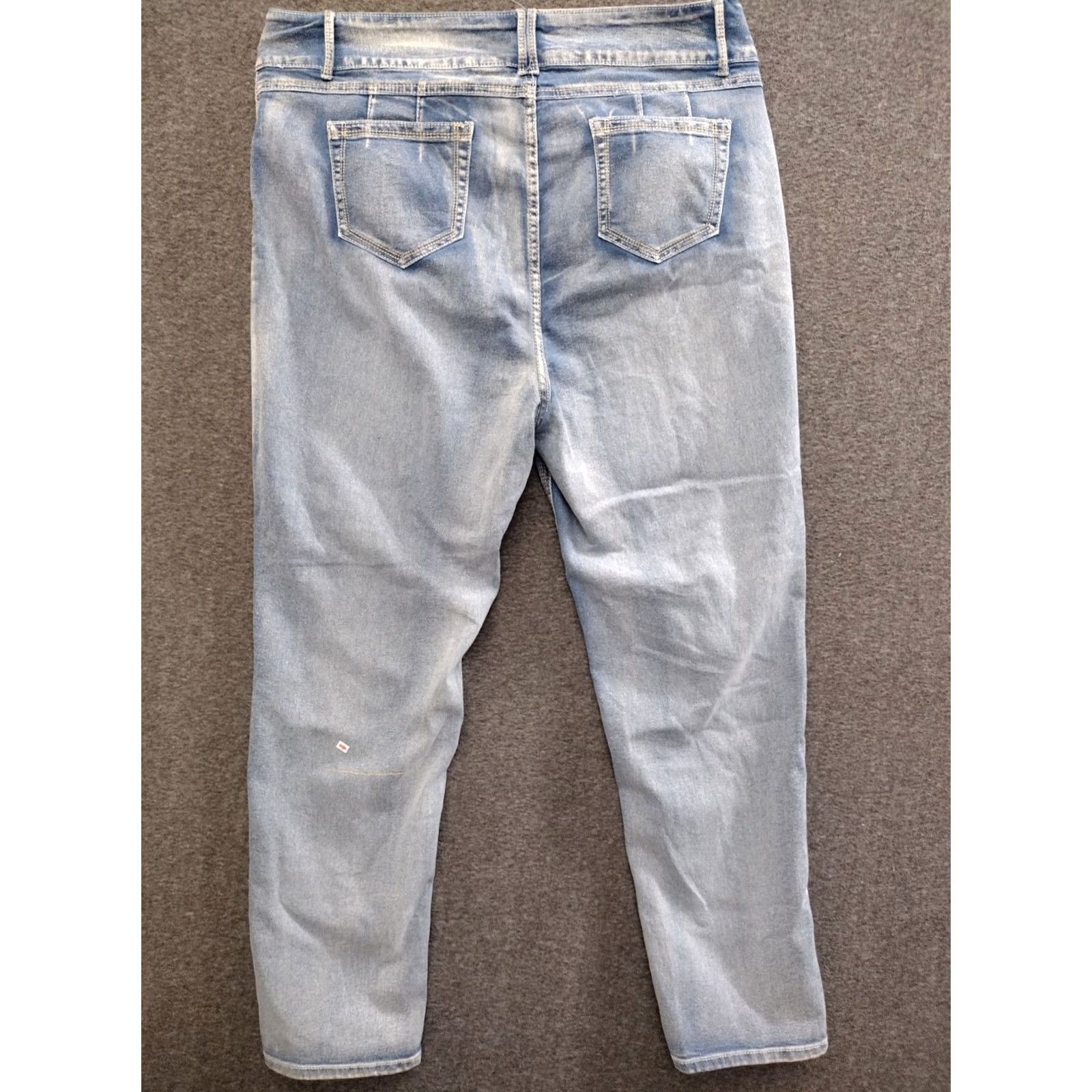 Vintage La Chula Jeans Womens High Rise Double Button Pocket Design Light Wash 22 Blue 90s Denim Jeans Womens Size 40" / US 18 - 2 Thumbnail