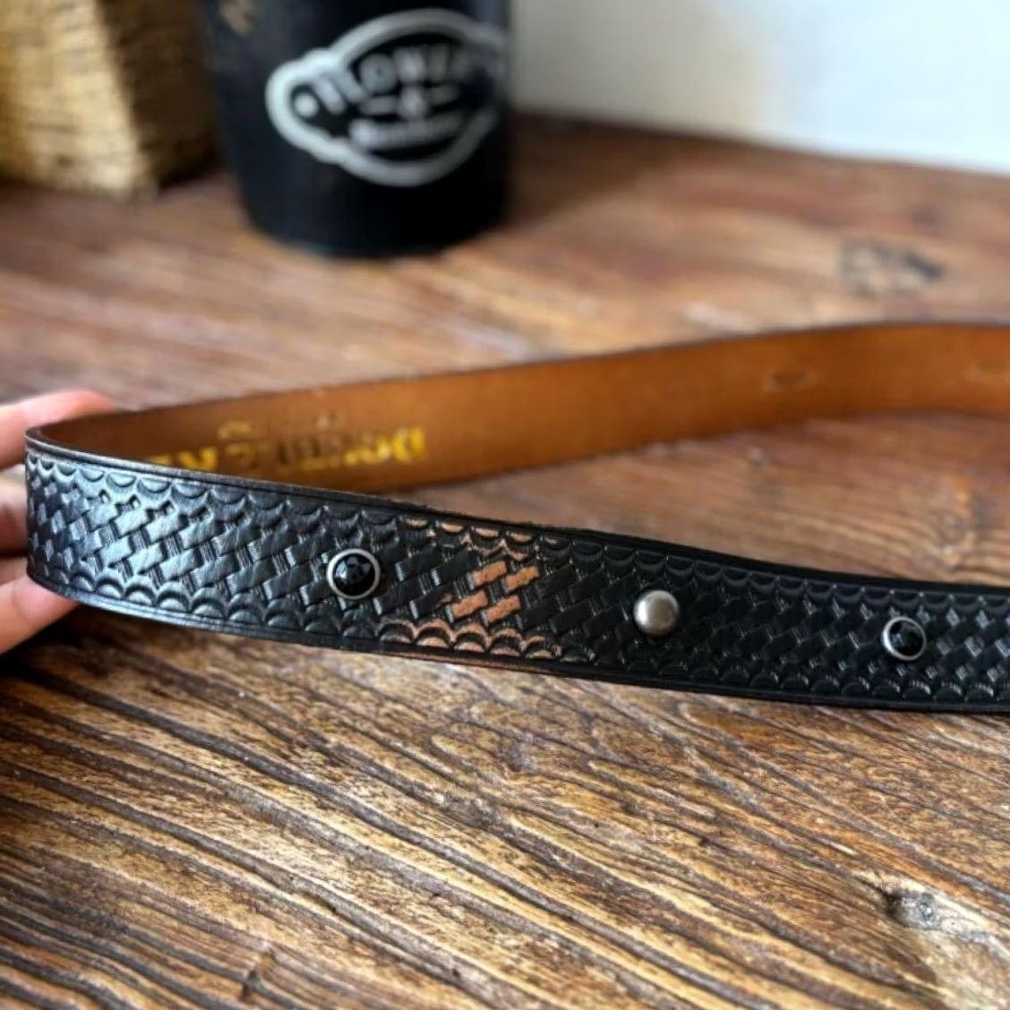 Ralph Lauren RRL Ralph Lauren Belt Leather Black 4cm 114cm 100% authentic Men Casual Used Size ONE SIZE - 5 Thumbnail