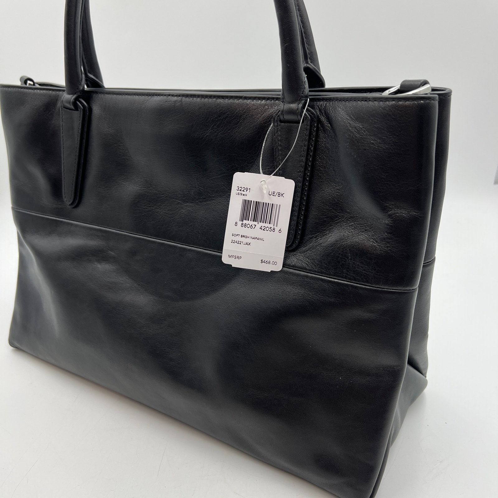 Coach Coach Soft Borough Bag Leather 32291 Handbag Black Size ONE SIZE - 9 Thumbnail