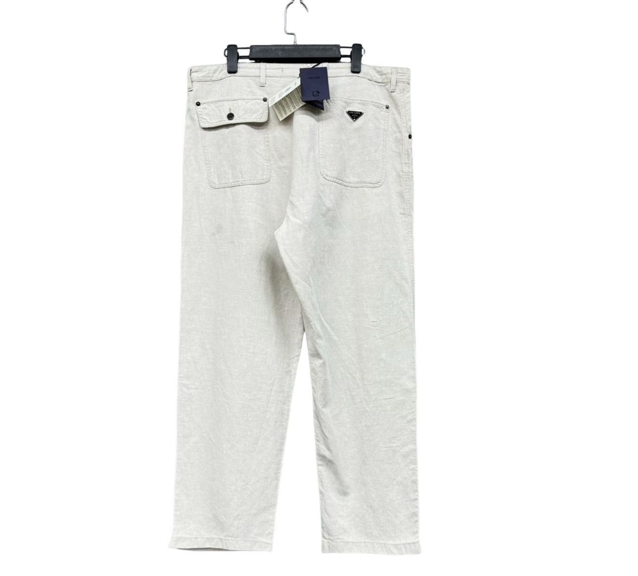 Prada Prada Linen Blend Triangle Logo Casual Pants XXL Size US 38 / EU 54 - 1 Thumbnail