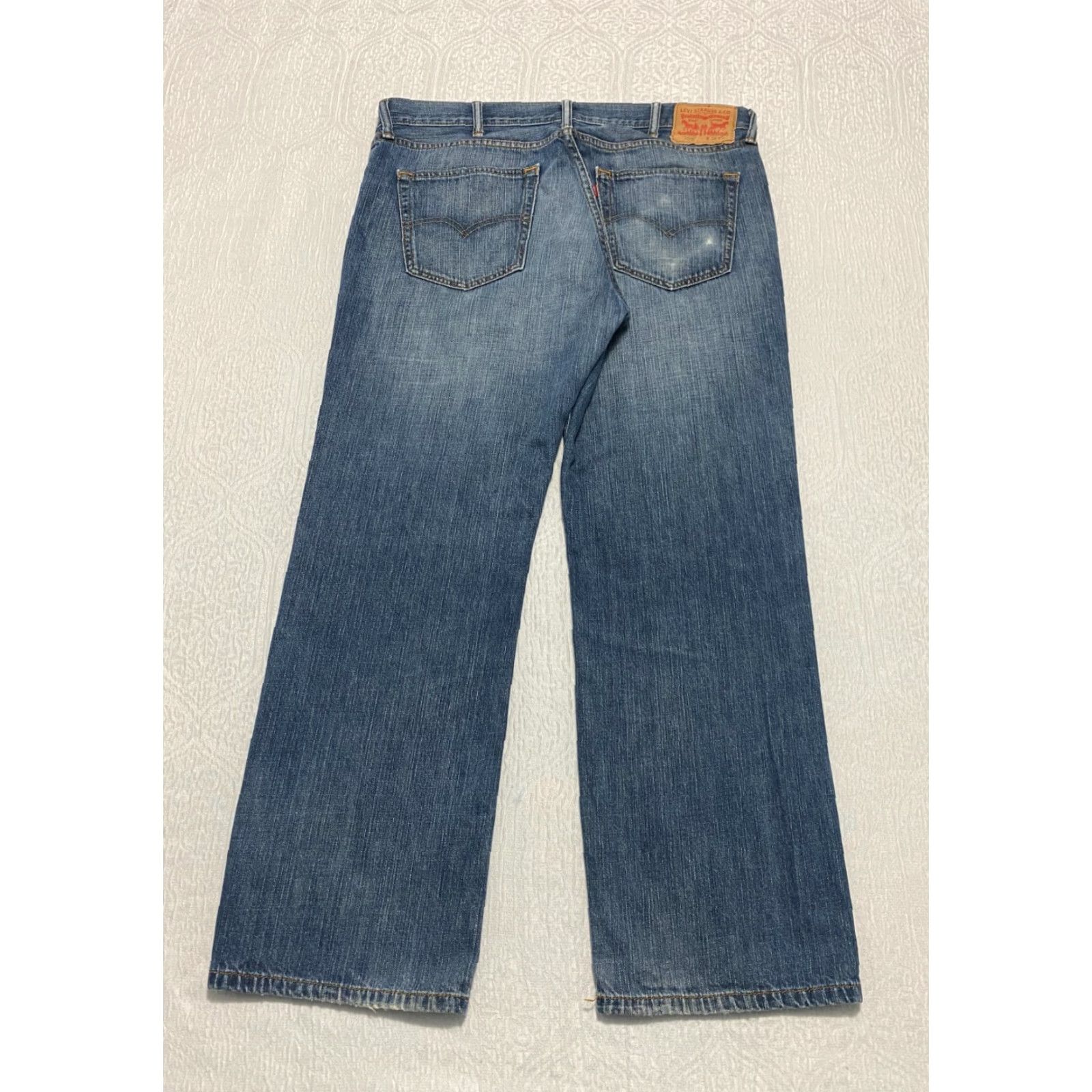 Levi's Levis 559 Jeans Mens Size 38×30 Blue Distressed Relaxed Straight Whiskers Size US 38 / EU 54 - 2 Thumbnail