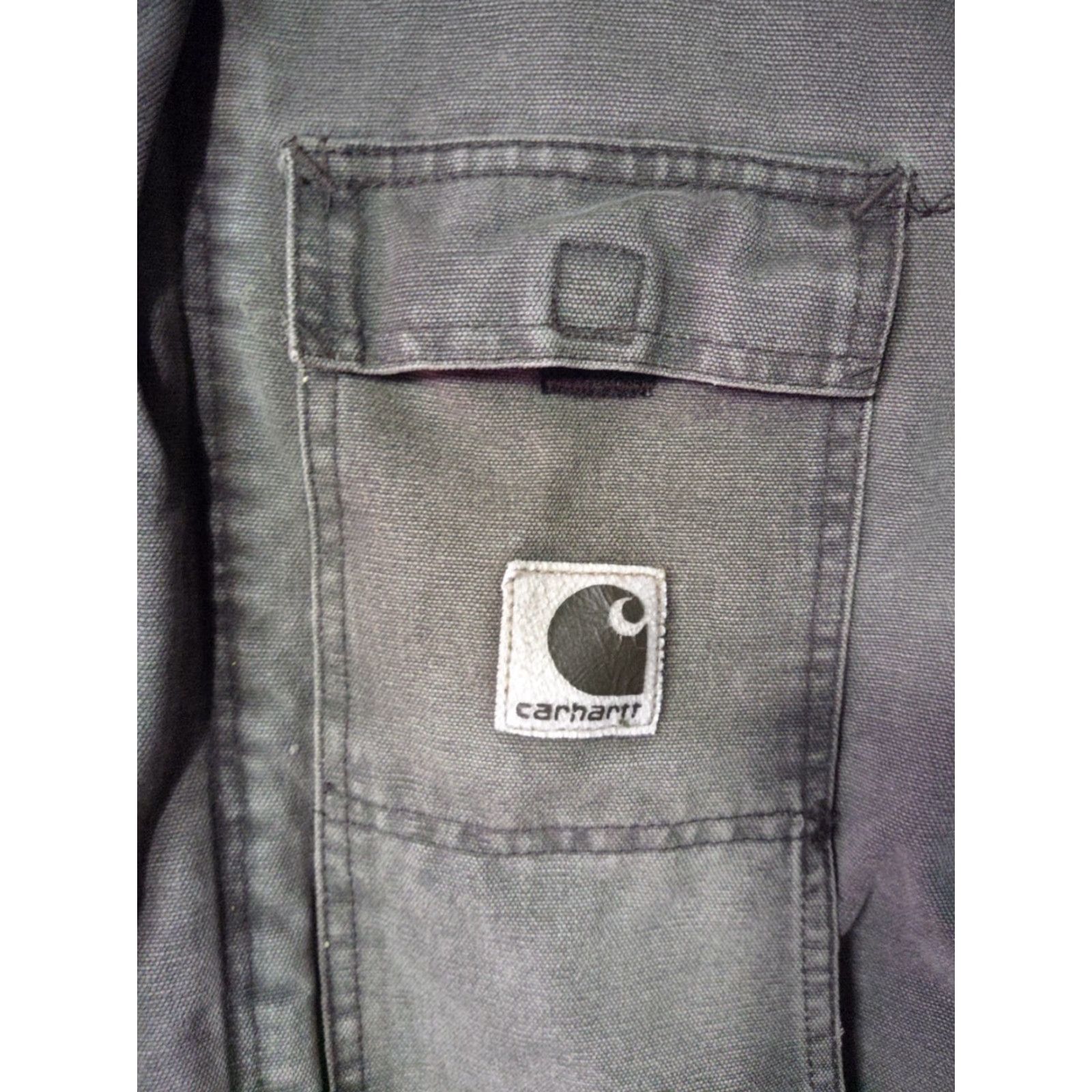 Carhartt VINTAGE Carhartt Jacket Mens 2XL Gray Quilted Lined Detriot (Detroit) USA Workwear Long Coat Style Carhartt C26 90s Size US XXL / EU 58 / 5 - 2 Thumbnail
