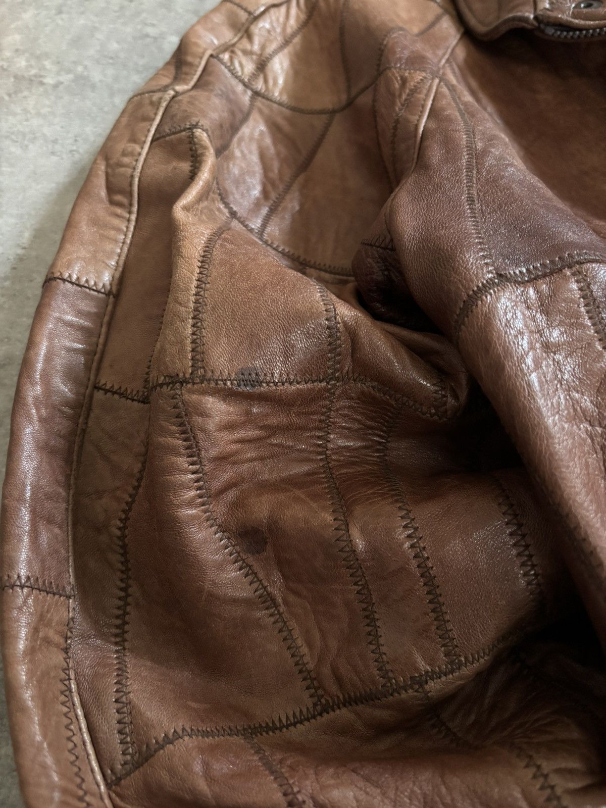 Vintage Real Leather Vintage Boxy Leather Jacket Y2K Streetwear L Size US L / EU 52-54 / 3 - 12 Thumbnail
