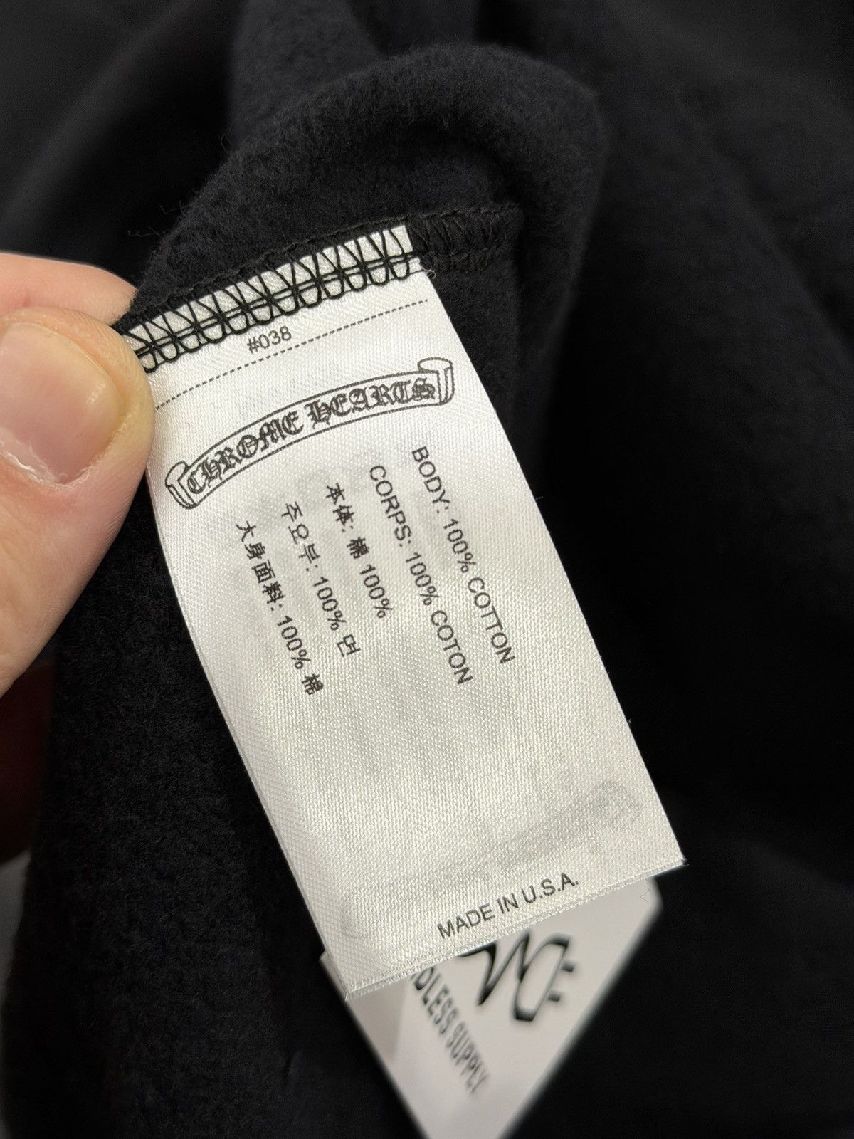 Chrome Hearts Chrome Hearts Vertical Logo Hoodie Black/Blue Size US M / EU 48-50 / 2 - 4 Thumbnail