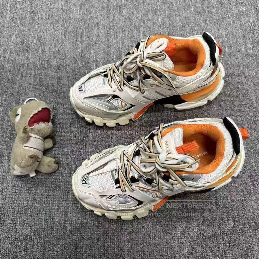 Balenciaga Balenciaga Track White Orange Sneakers. Size US 6 / IT 36 - 1 Thumbnail