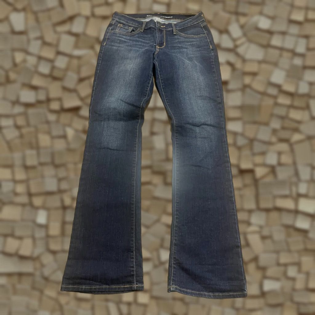 Old Navy Old Navy Jeans Women's 4 Blue Denim Curvy Mid Rise Pockets Dark Wash Bootcut Jeans Mens Size 27" / US 4 / IT 40 - 1 Thumbnail