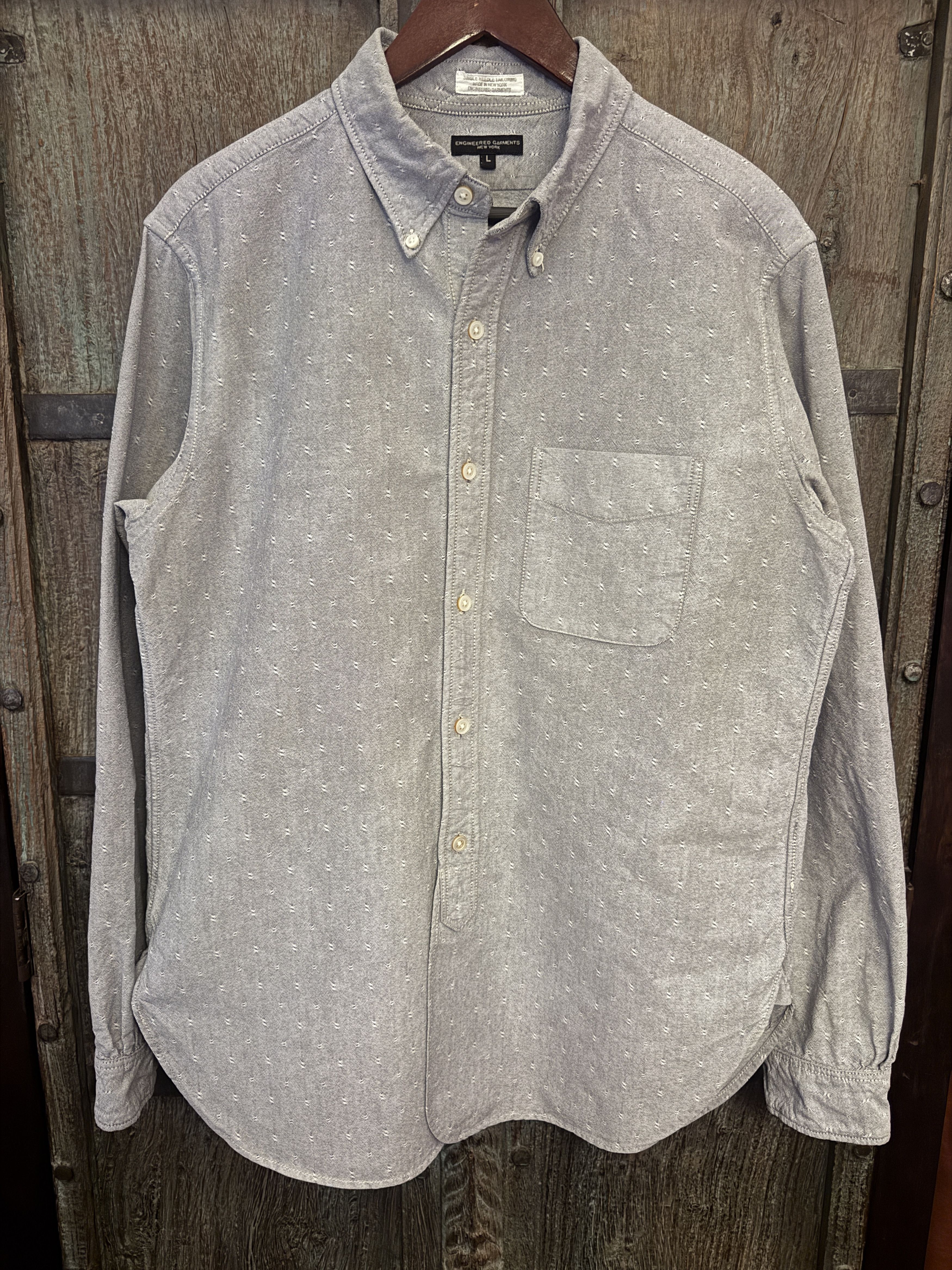 Engineered Garments EG 19th Century BD Shirt in Blue Dobby Oxford Size US L / EU 52-54 / 3 - 1 Thumbnail