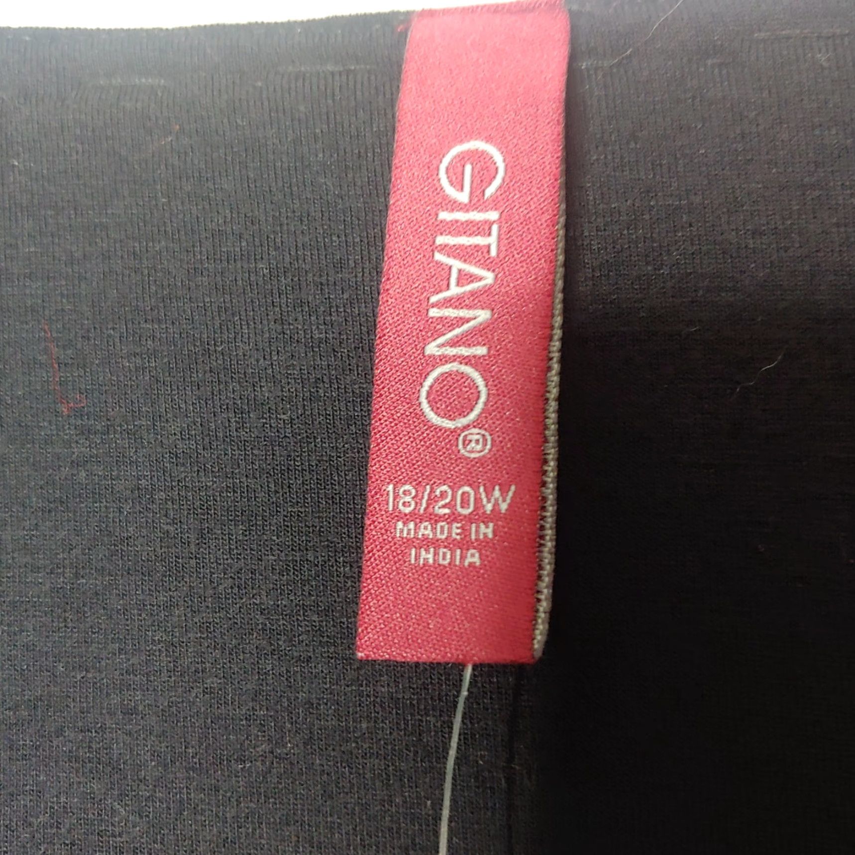 Vintage Gitano Shirt Women Plus 18/20 Black Flutter Sleeve Beaded NWT Knit Top Short Sleeve Size XXL / US 16-18 / IT 52-54 - 7 Thumbnail