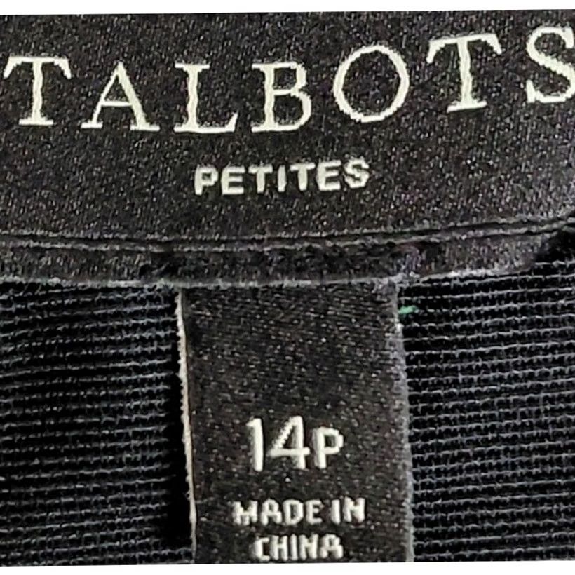 Talbots Talbots Petites Women Black Solid Pants Size 14P Silk Size 36" / US 14 / IT 50 - 3 Thumbnail