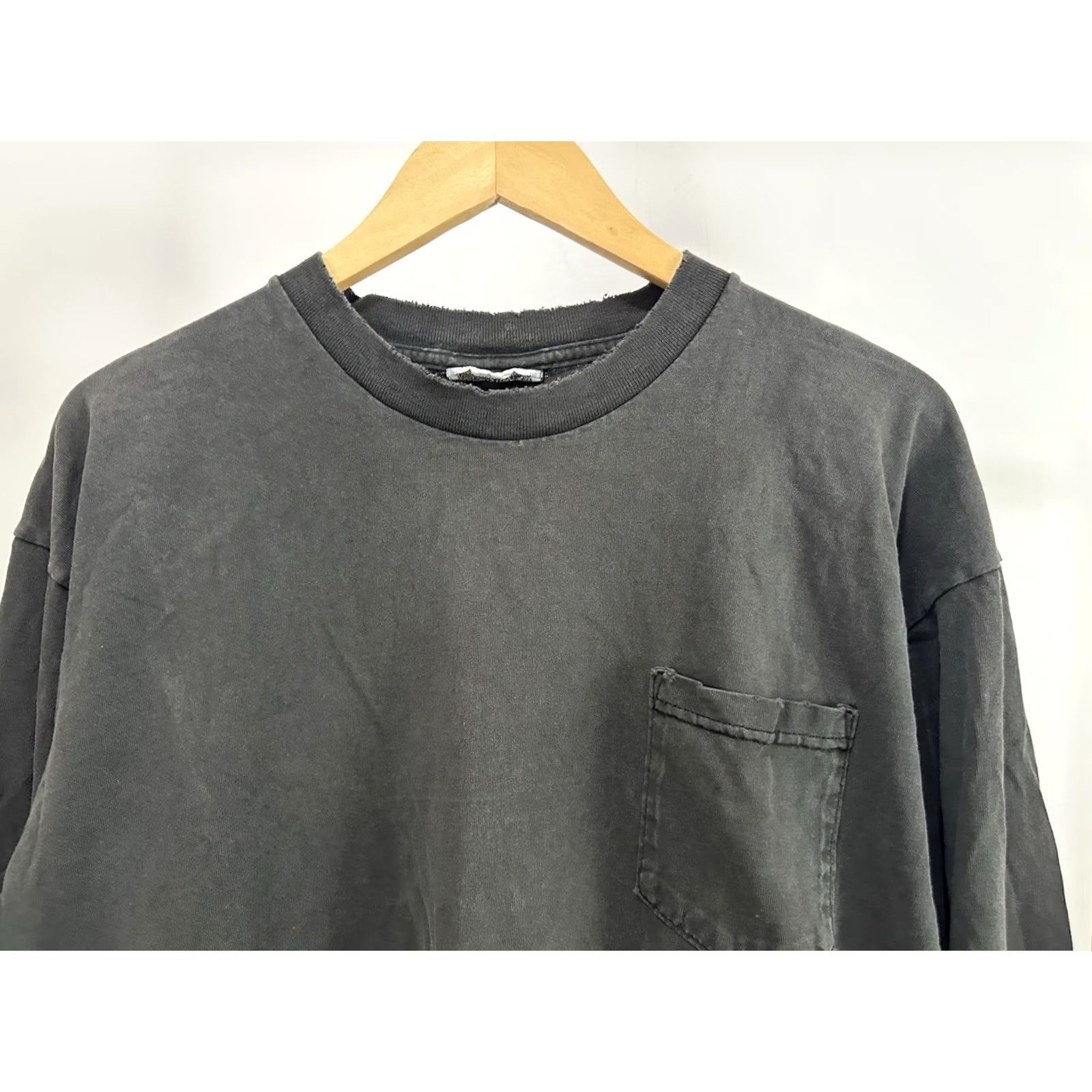 Lee VTG Lee Distressed Worn Cotton Blank Pocket Long Sleeve BOXY T-Shirt XL USA Men Size US XL / EU 56 / 4 - 6 Thumbnail