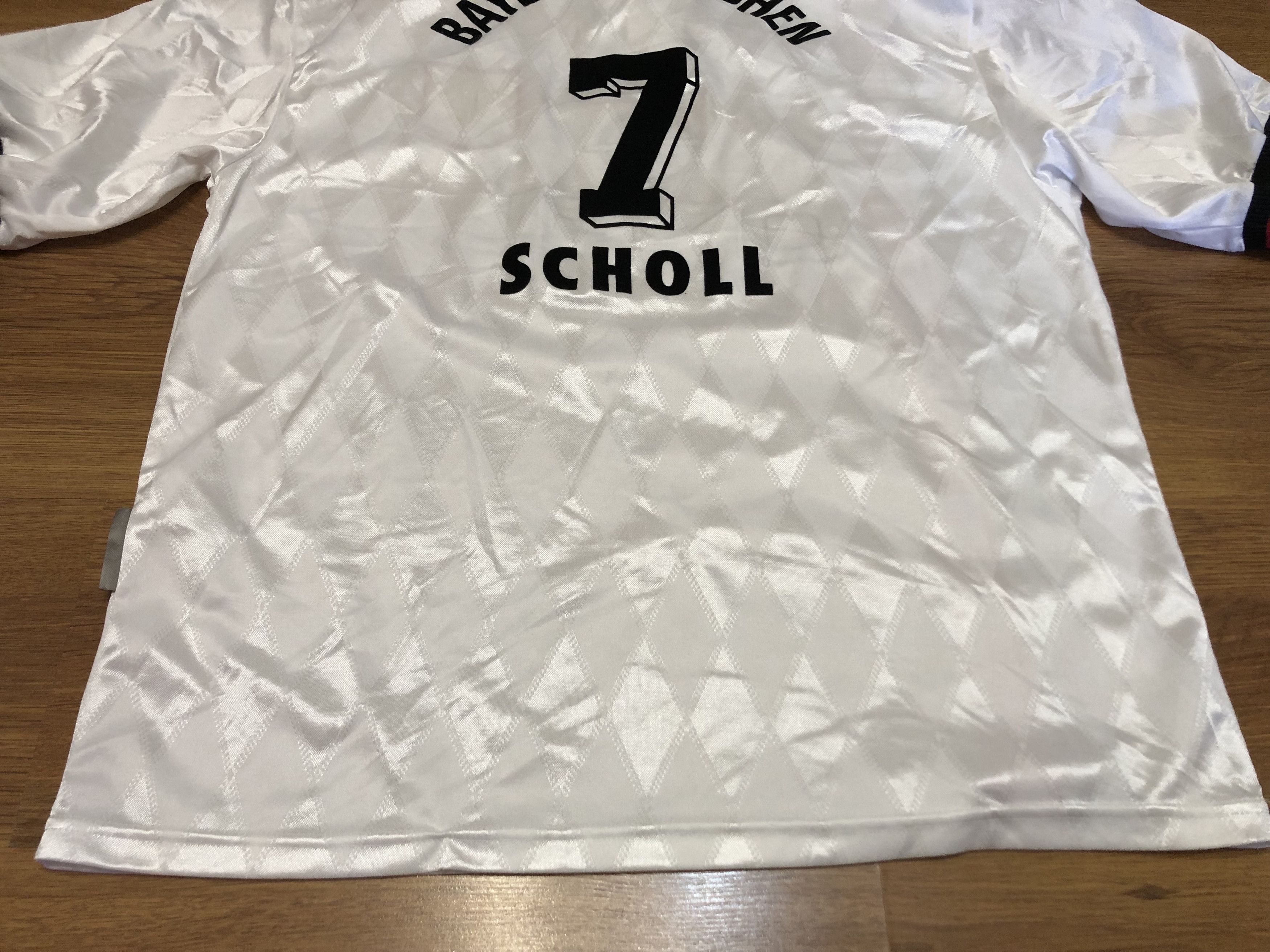 Adidas Bayern Munich Away Football Shirt 1996-1998 Size XL#7 Scholl Size US XL / EU 56 / 4 - 18 Thumbnail