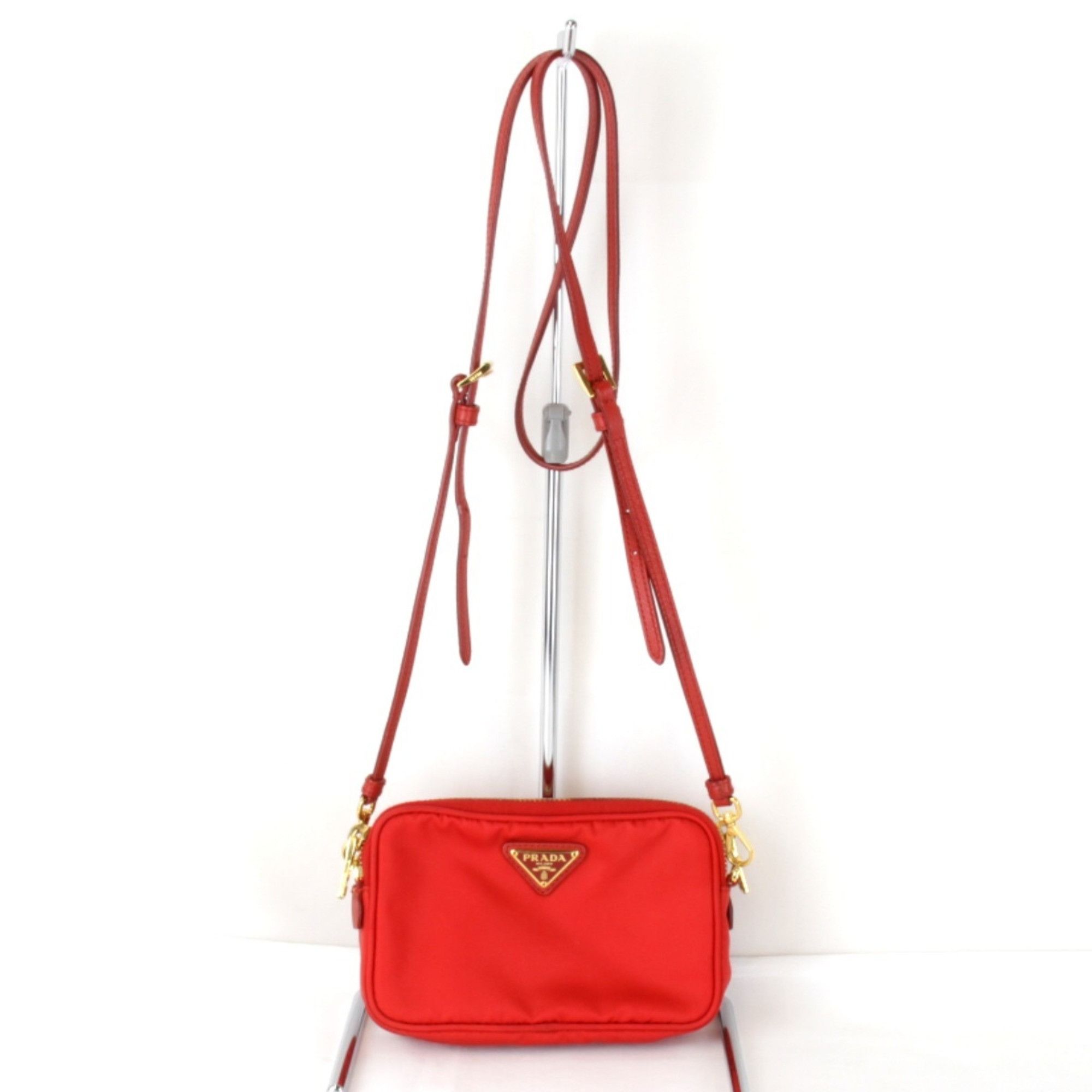 Prada Prada Mini 1NF861 Shoulder Bag Nylon Red Women's Size ONE SIZE - 1 Thumbnail
