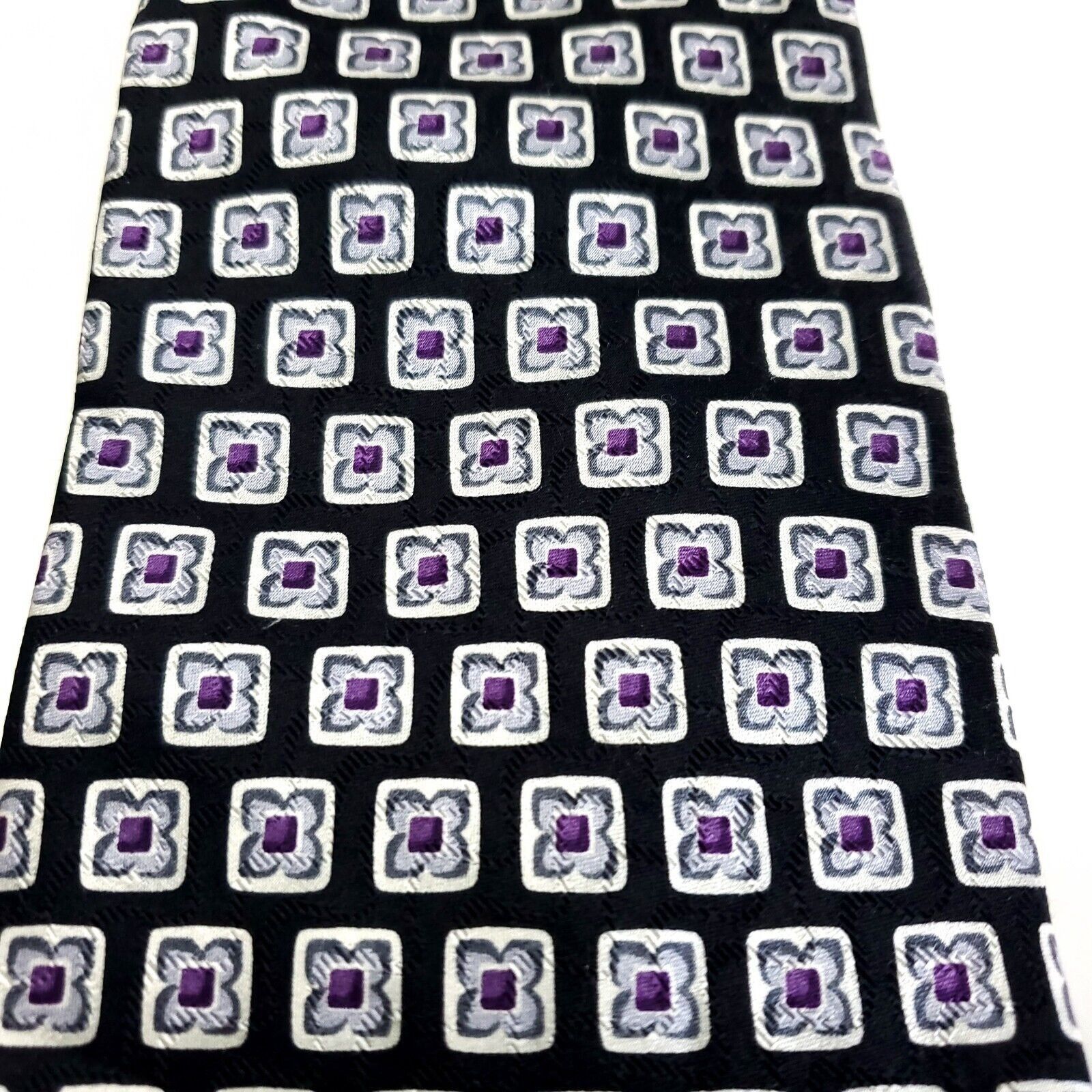 Roundtree & Yorke Roundtree & Yorke Print Wide Black Purple Floral Geometric S Size ONE SIZE - 2 Thumbnail
