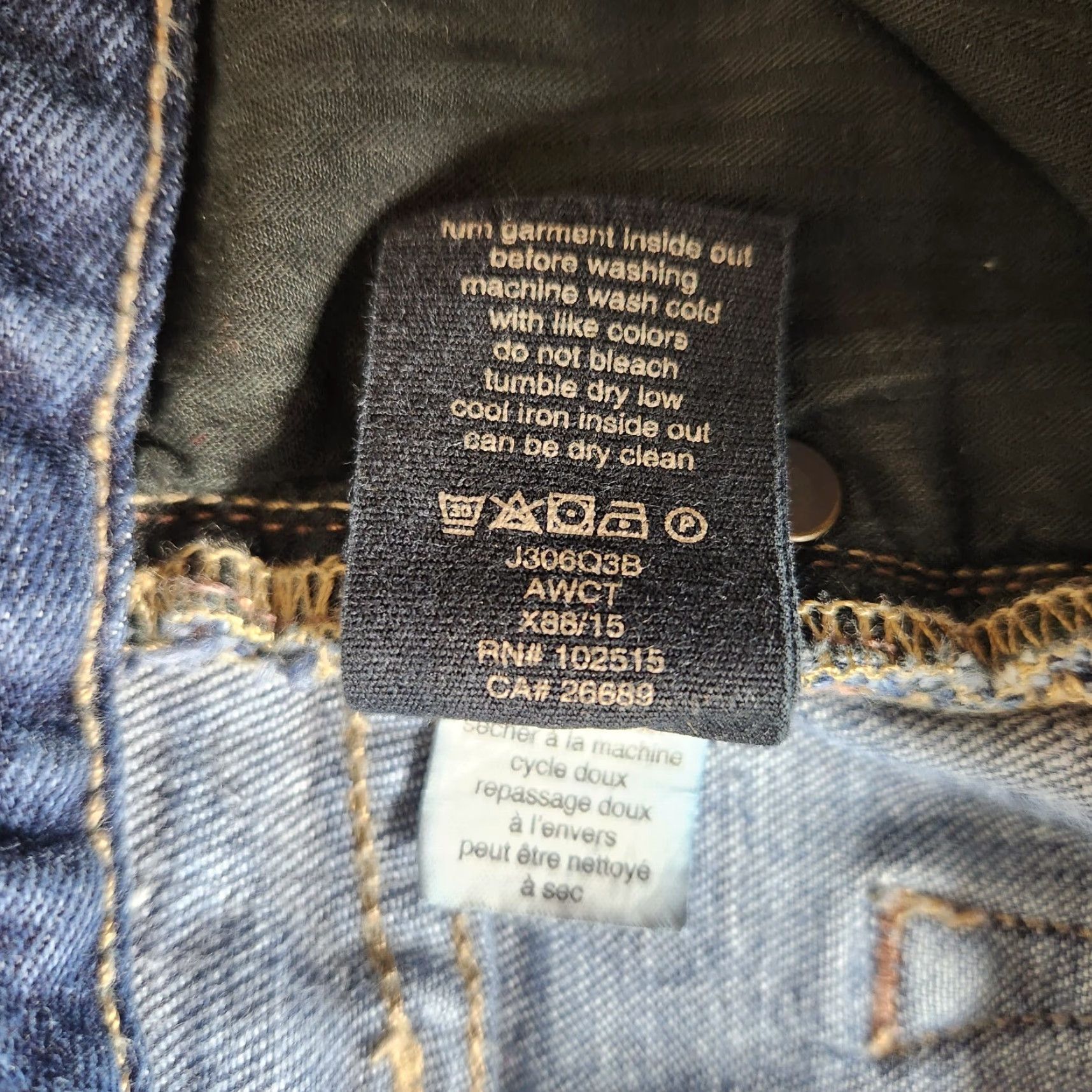 John Varvatos VINTAGE John Varvatos Mens Bowery Slim Straight Jeans-Size 29 Regular 29 Dark Denim Mens Size US 29 - 8 Thumbnail