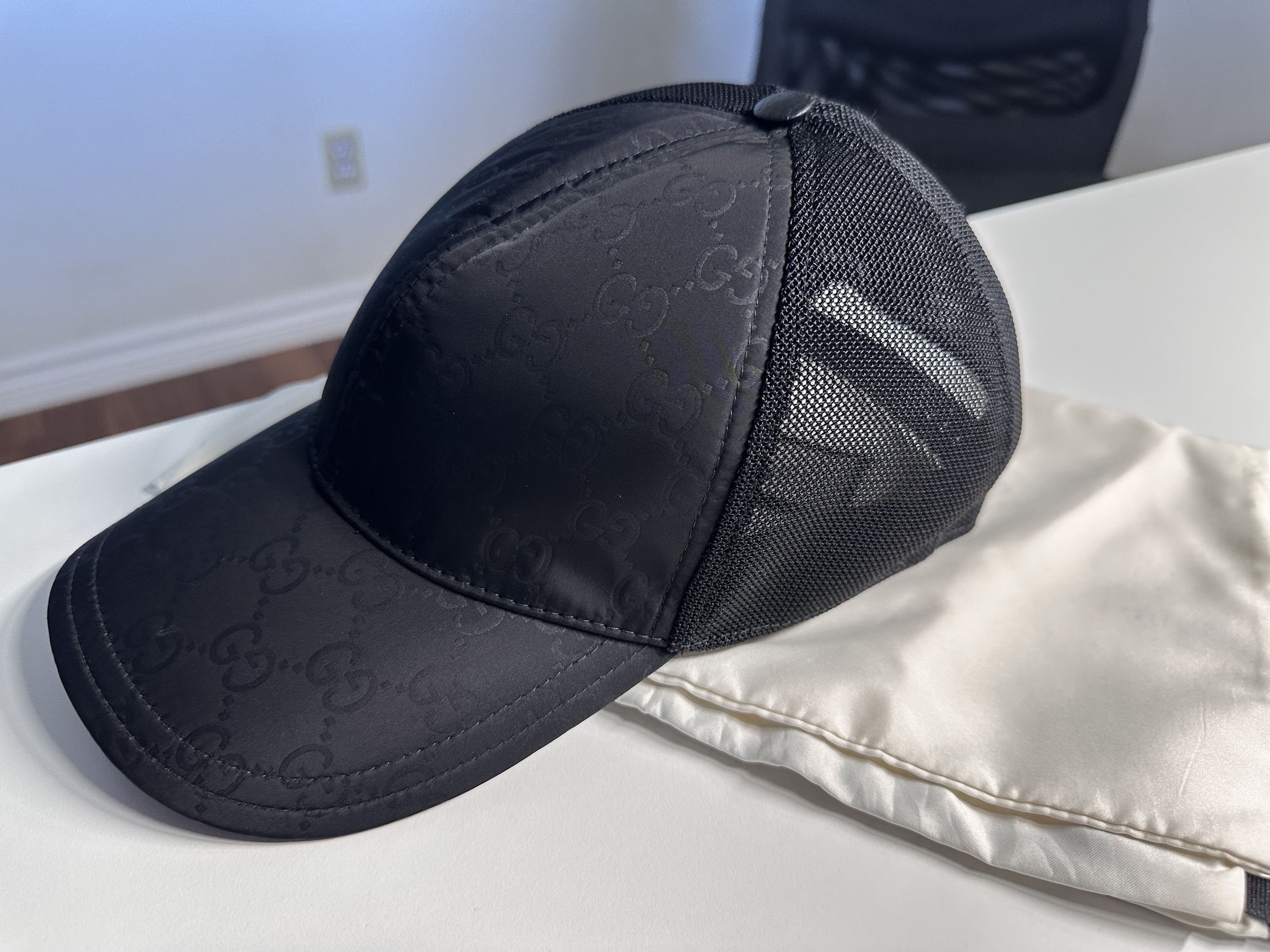 Gucci Gucci Monogram Nylon Trucker Mesh Baseball Hat Size ONE SIZE - 1 Thumbnail