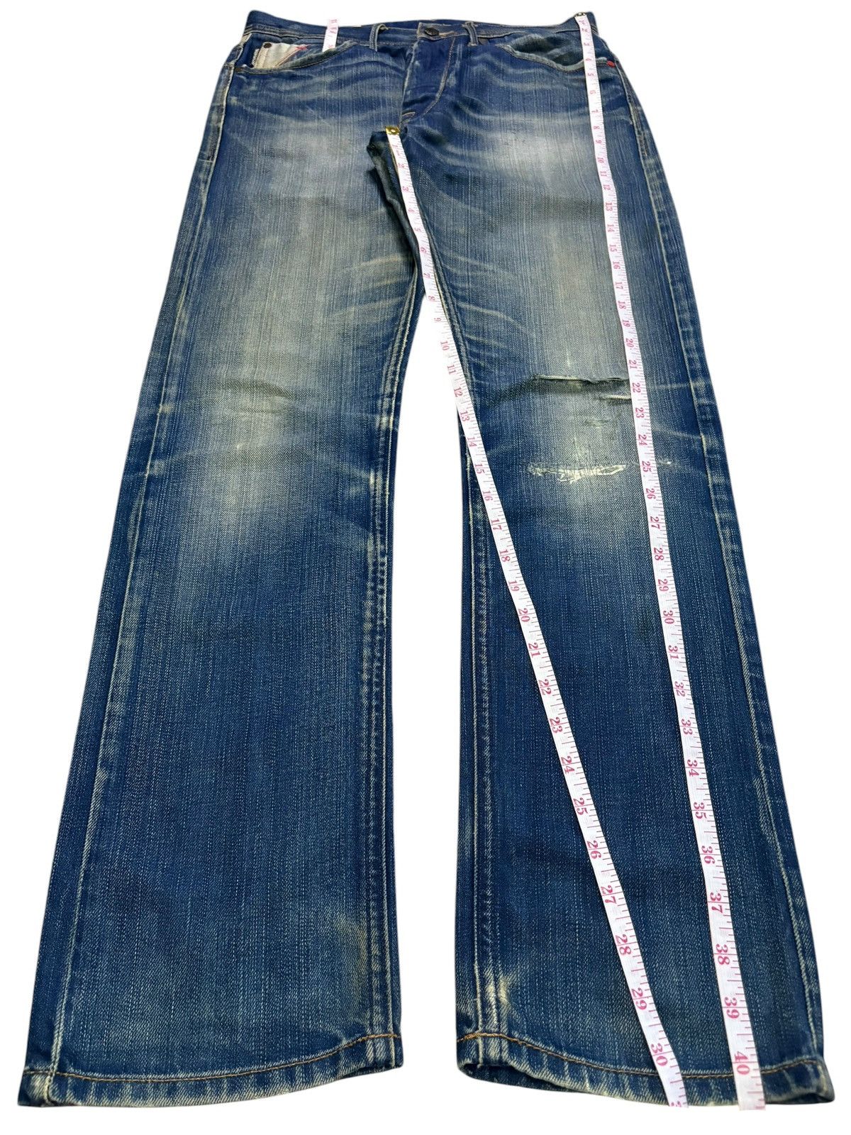 Japanese Brand Vintage Japanese Brand Faded Wash Distressed Jeans Size US 30 / EU 46 - 12 Thumbnail
