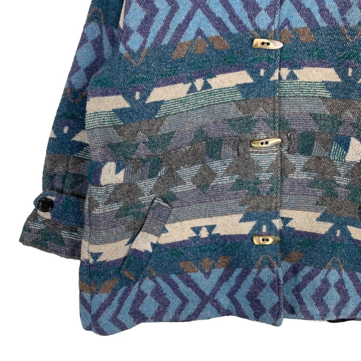 Vintage RAMPAGE Native Navajo Toggle Button Hoodie Jacket #1039-C47 Size US M / EU 48-50 / 2 - 3 Thumbnail
