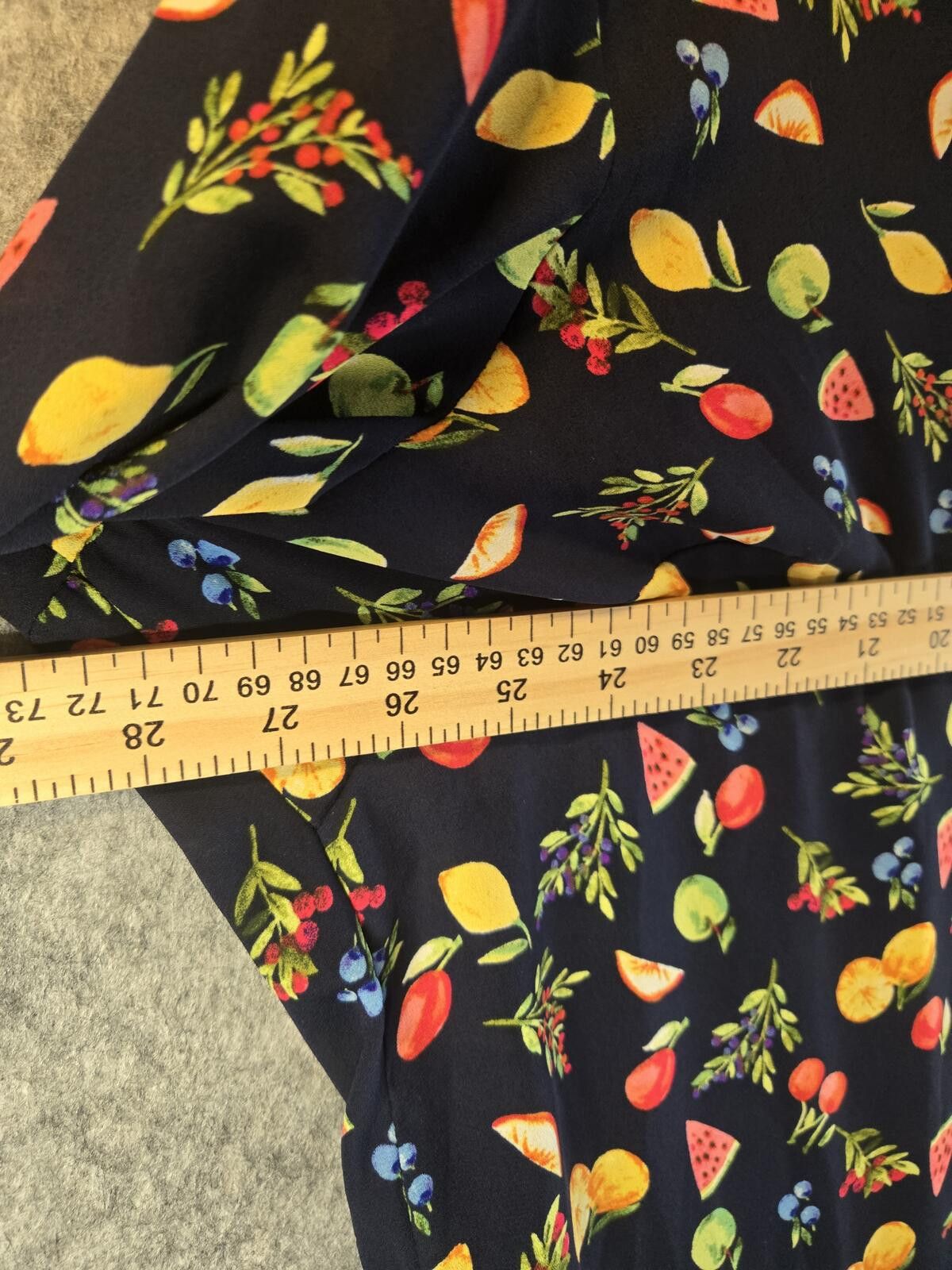 Other Philosophy Fruit V-Neck Flowy Blouse Chiffon Semi-sheer Size XXL / US 16-18 / IT 52-54 - 8 Thumbnail