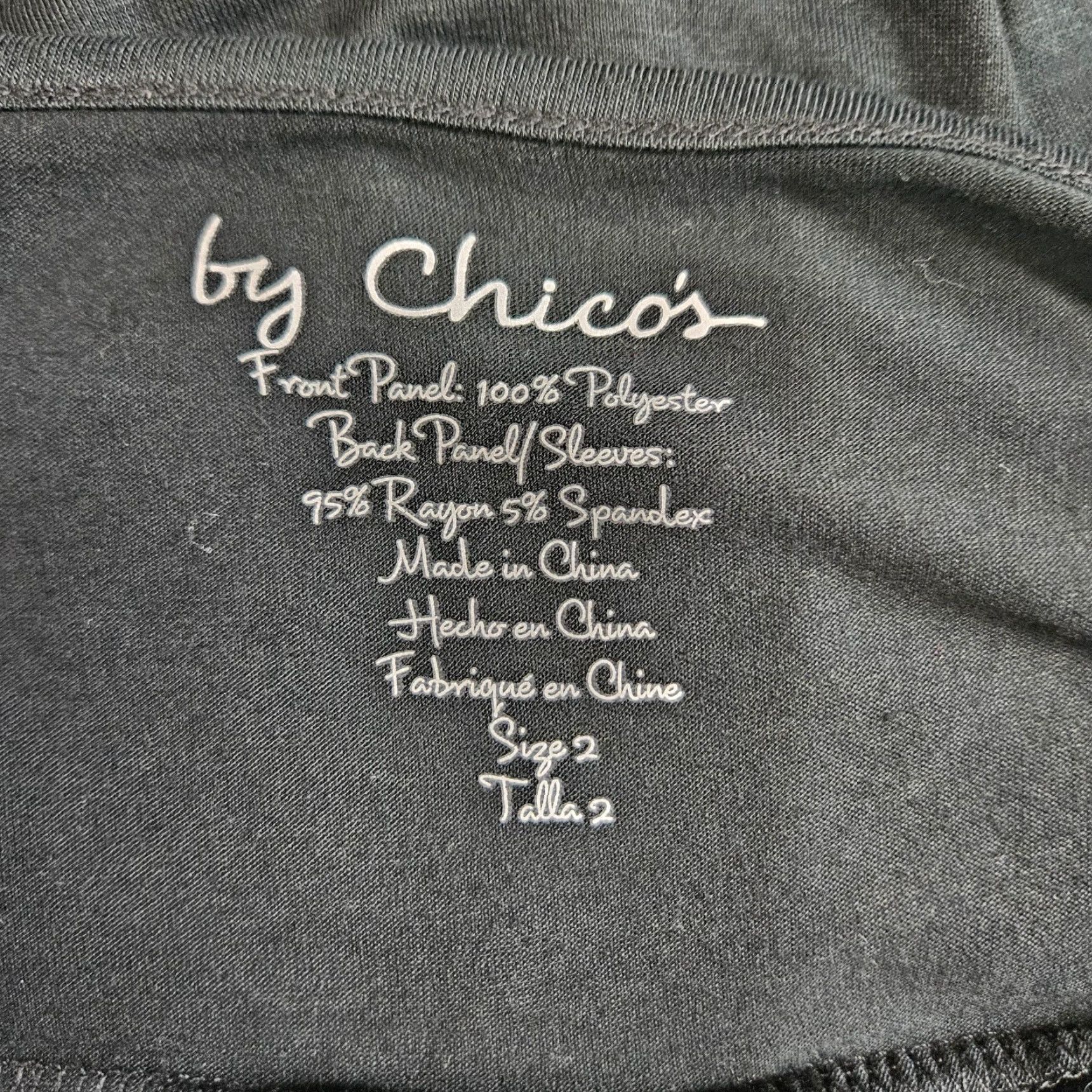 Vintage Chico's Womens Blouse Shirt 3/4 Sleeve Striped Blue Black Polyester Rayon Spandex L Large Size L / US 10 / IT 46 - 5 Thumbnail